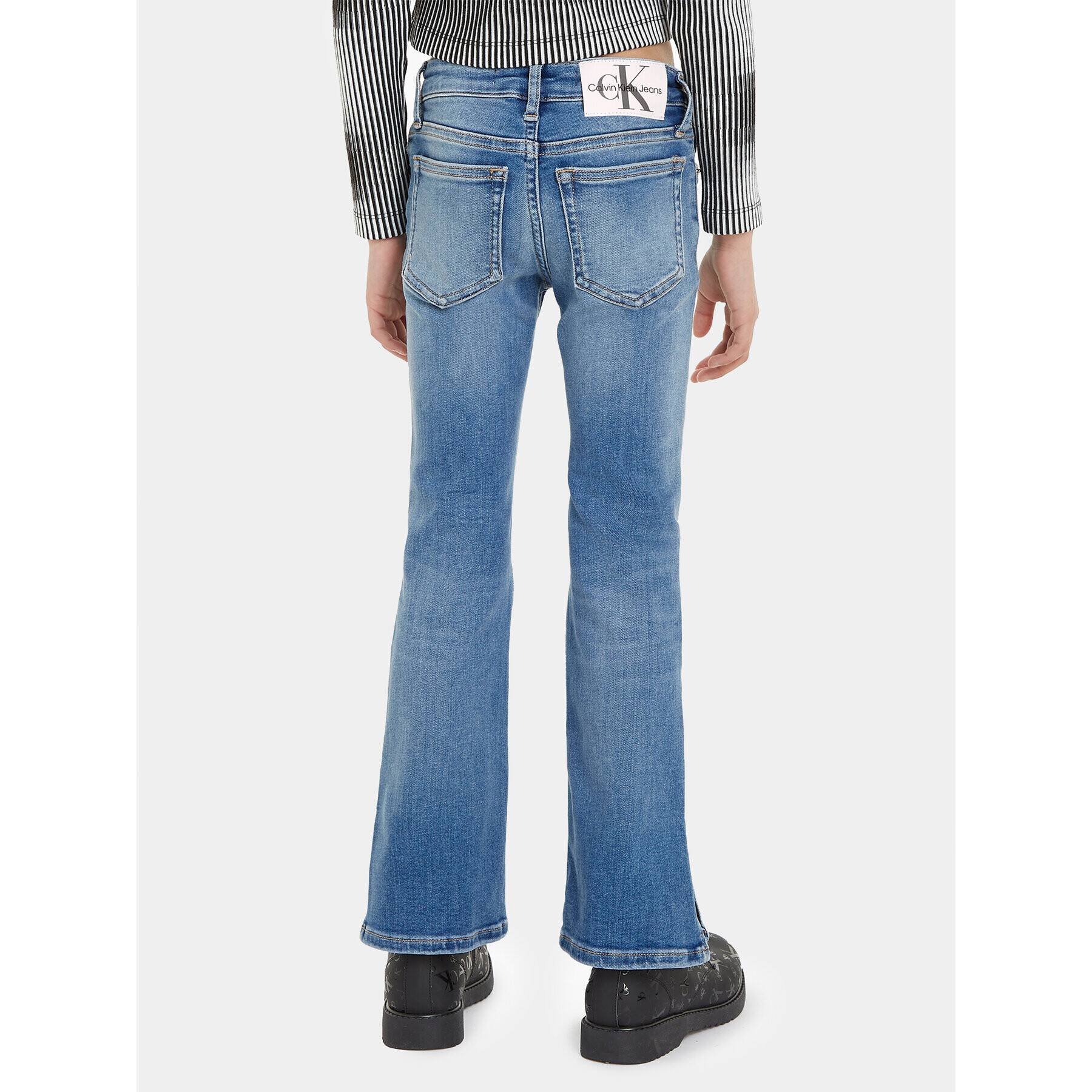 Calvin Klein Jeans Jeansy Split IG0IG02163 Modrá Flare Fit - Pepit.cz