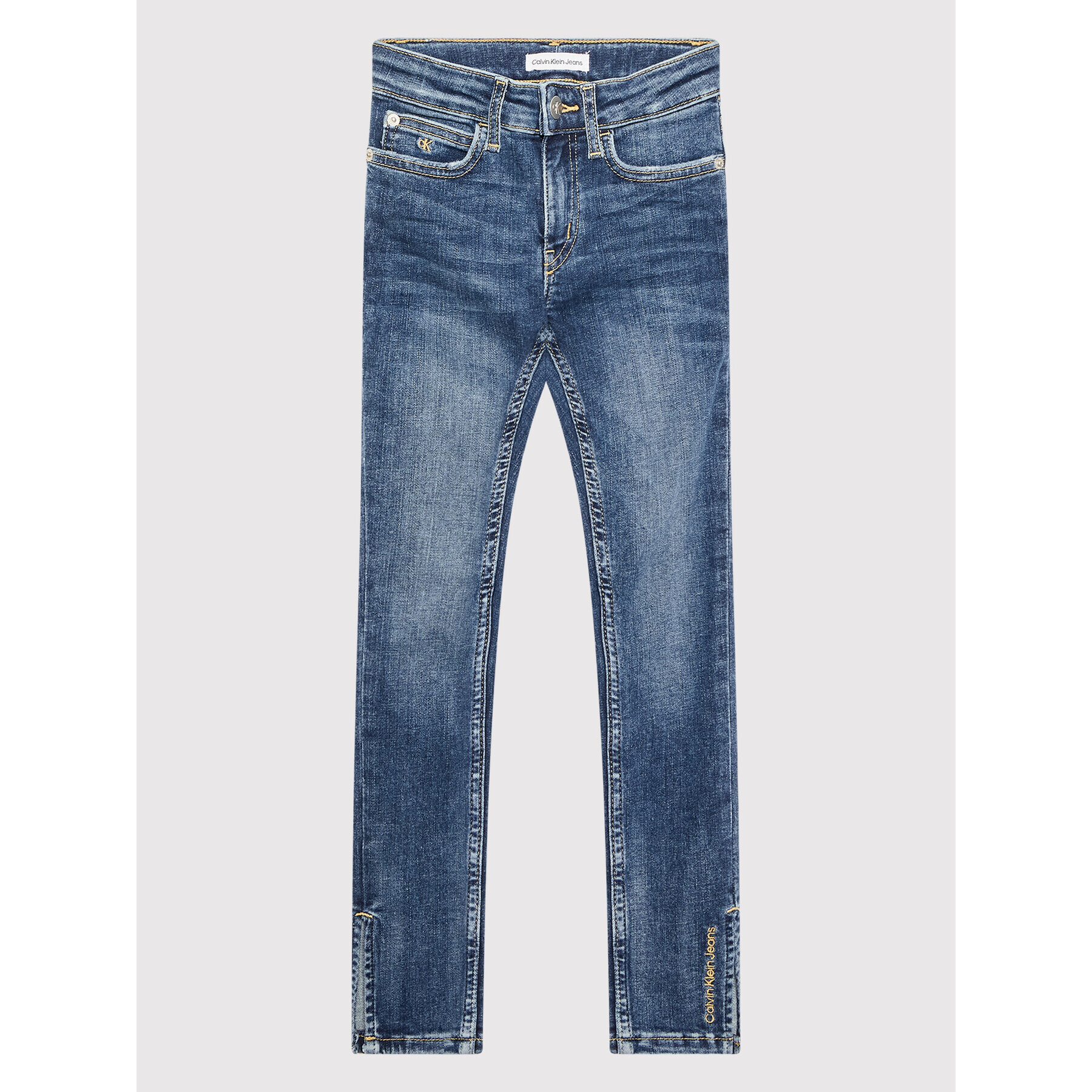 Calvin Klein Jeans Jeansy Split Mid Ocean IG0IG01482 Tmavomodrá Skinny Fit - Pepit.cz