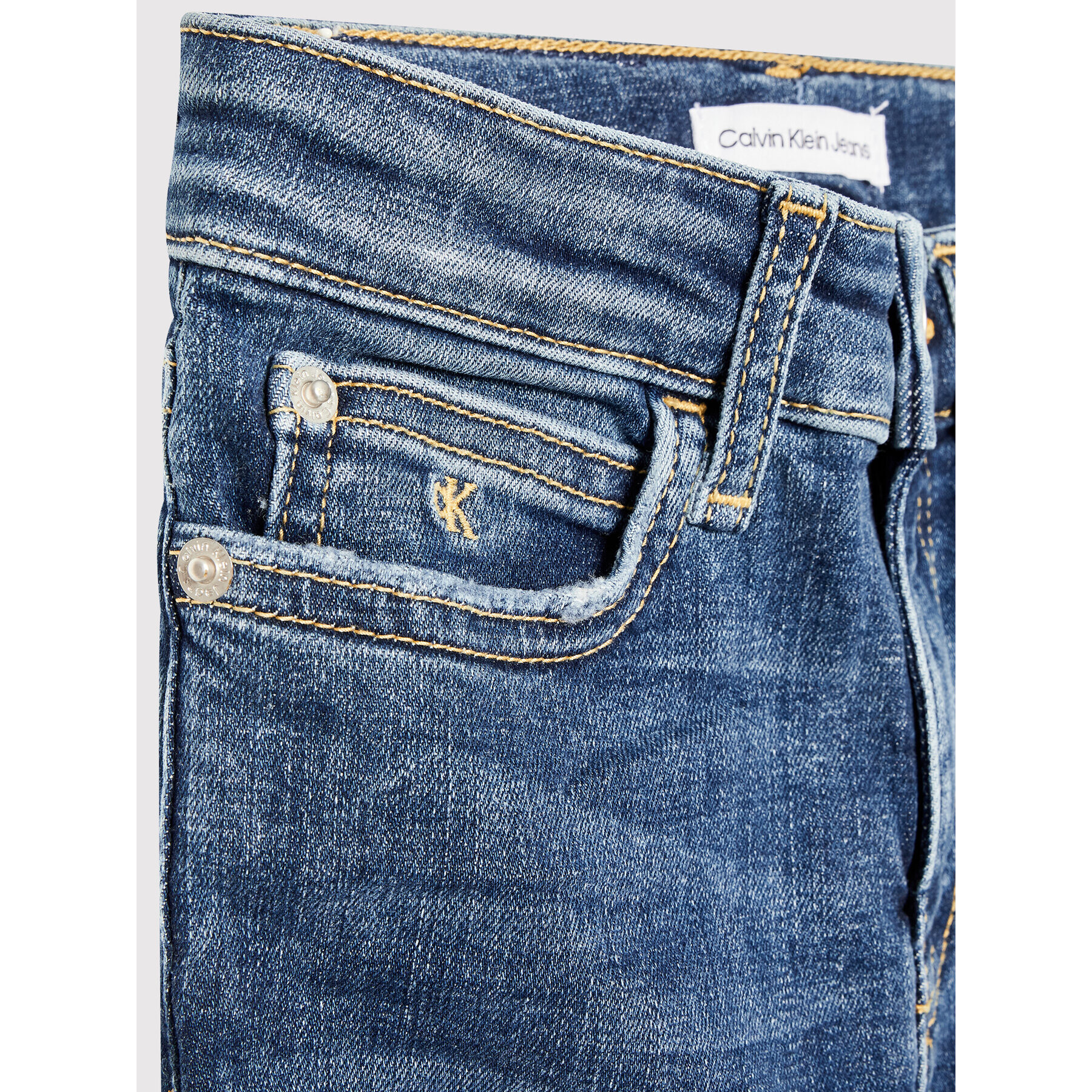 Calvin Klein Jeans Jeansy Split Mid Ocean IG0IG01482 Tmavomodrá Skinny Fit - Pepit.cz