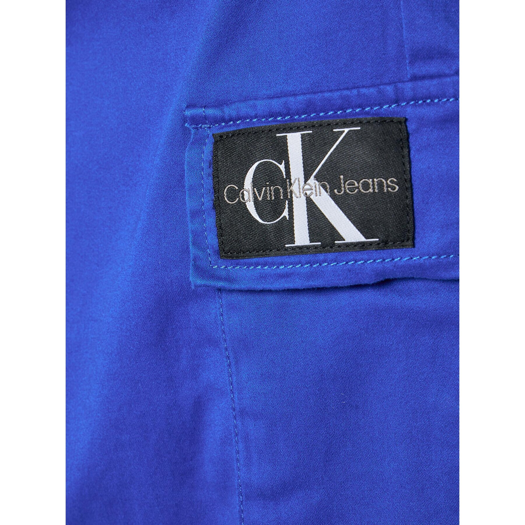 Calvin Klein Jeans Kalhoty z materiálu Cargo IB0IB01341 Modrá Regular Fit - Pepit.cz