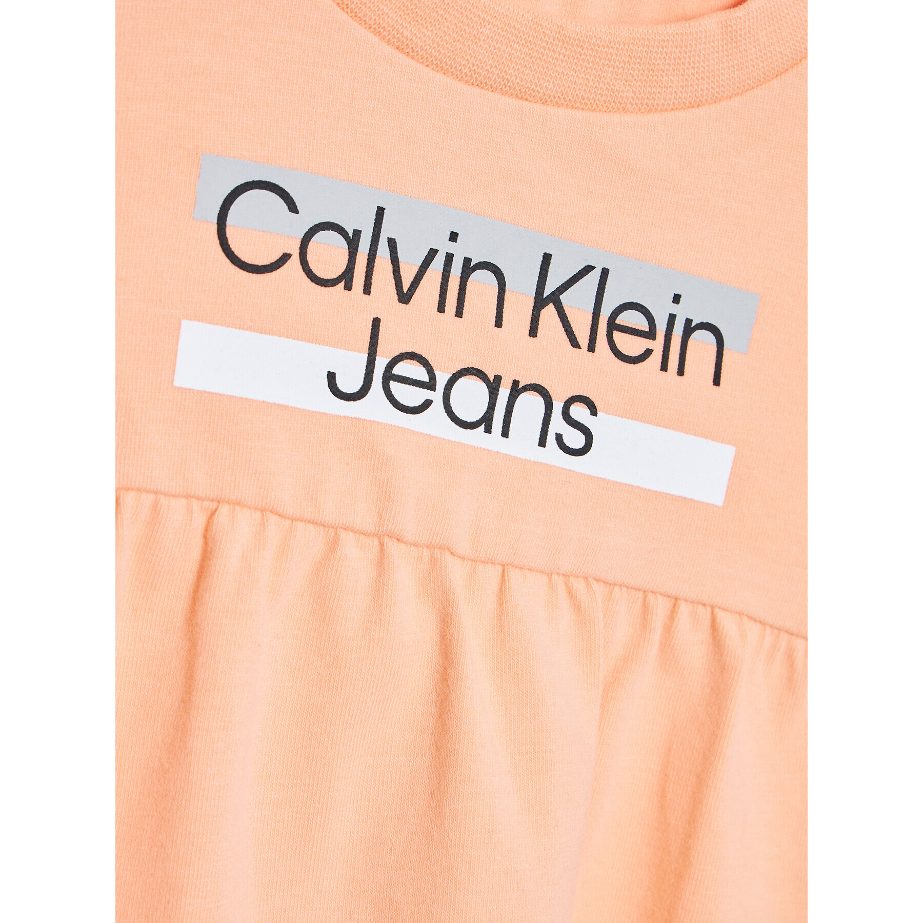 Calvin Klein Jeans Každodenní šaty Hero Logo IN0IN00065 Oranžová Regular Fit - Pepit.cz