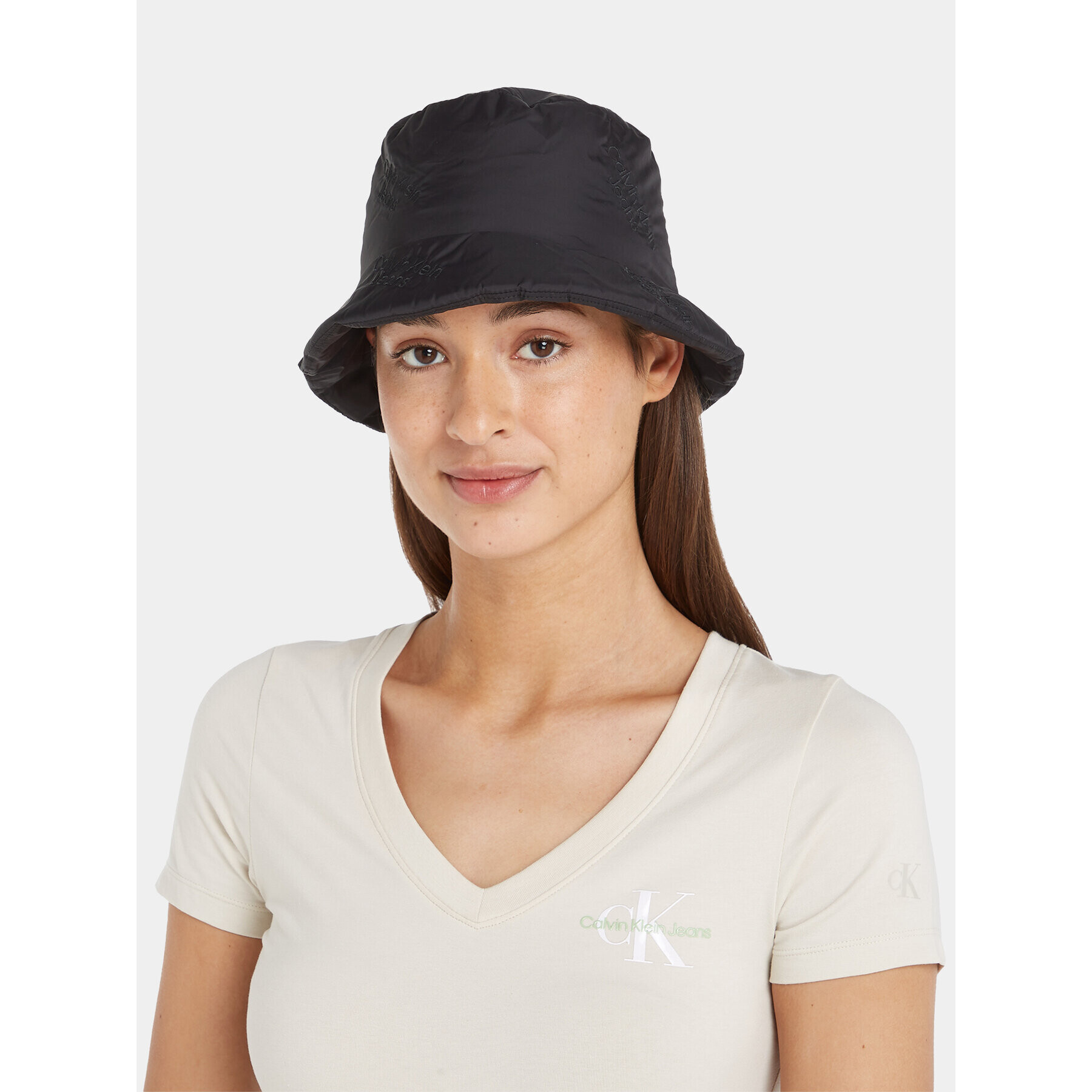 Calvin Klein Jeans Klobouk Puffy Aop Bucket Hat K60K611261 Černá - Pepit.cz