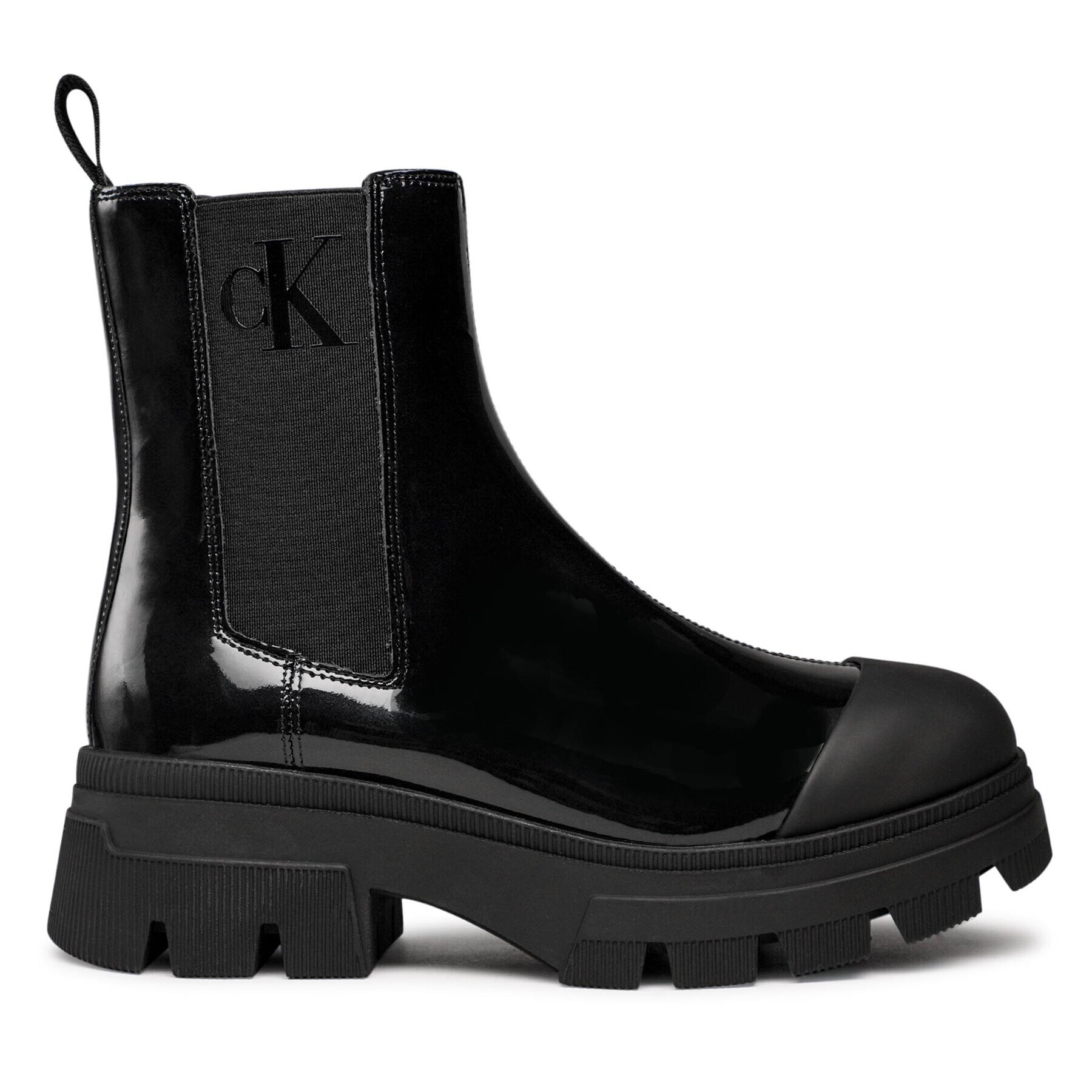 Calvin Klein Jeans Kotníková obuv s elastickým prvkem Chunky Combat Chelsea Boot YW0YW00855 Černá - Pepit.cz