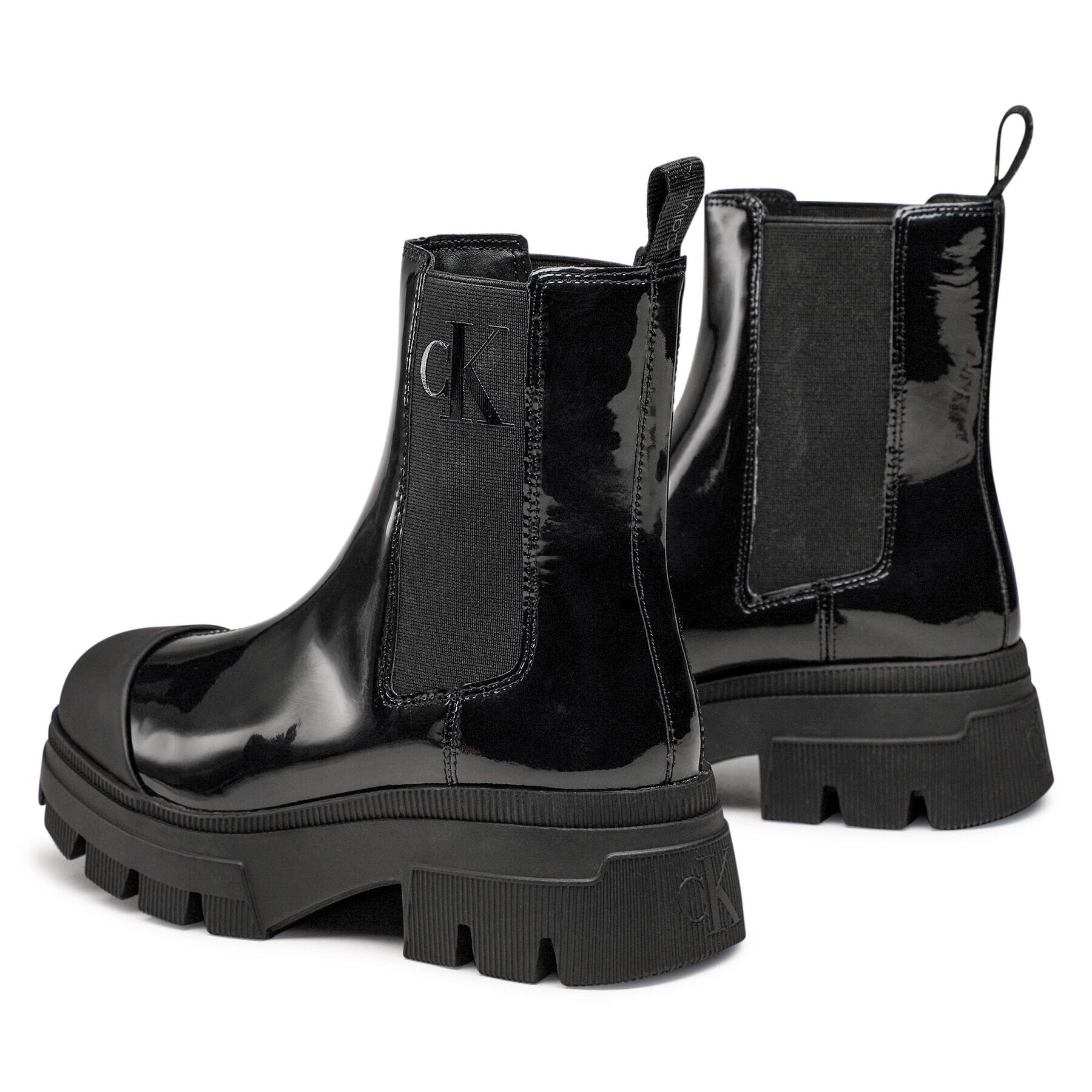 Calvin Klein Jeans Kotníková obuv s elastickým prvkem Chunky Combat Chelsea Boot YW0YW00855 Černá - Pepit.cz