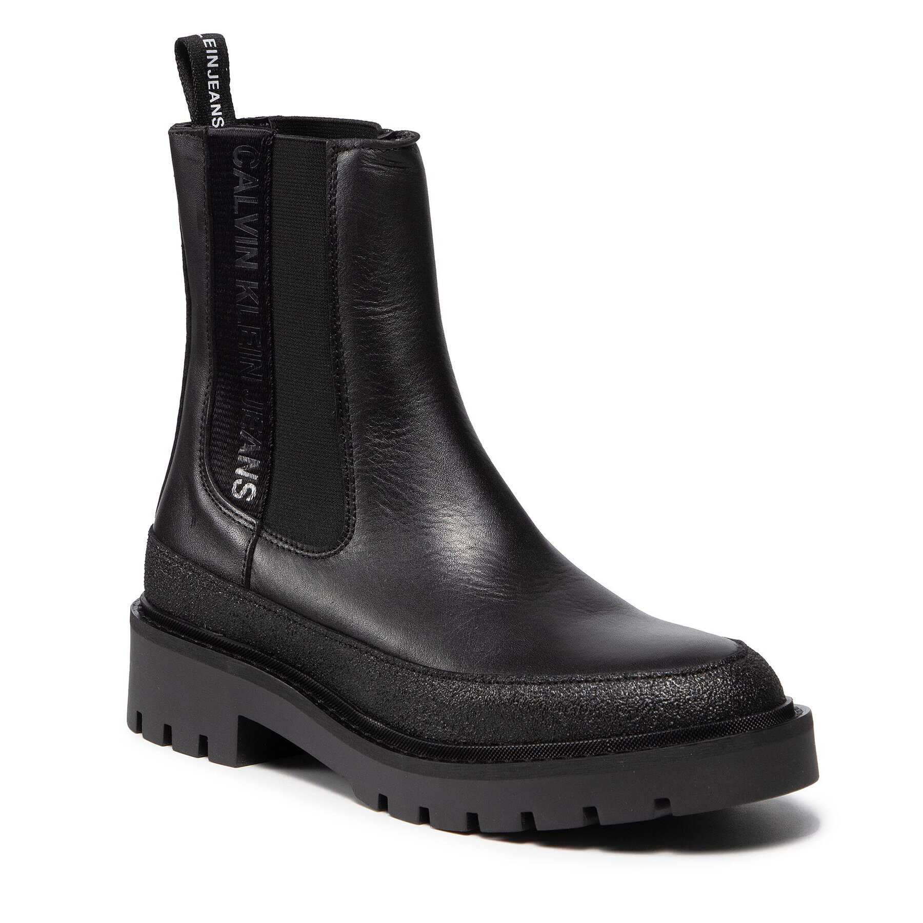 Calvin Klein Jeans Kotníková obuv s elastickým prvkem Combat Mid Chelsea Boot Rubber YW0YW00418 Černá - Pepit.cz