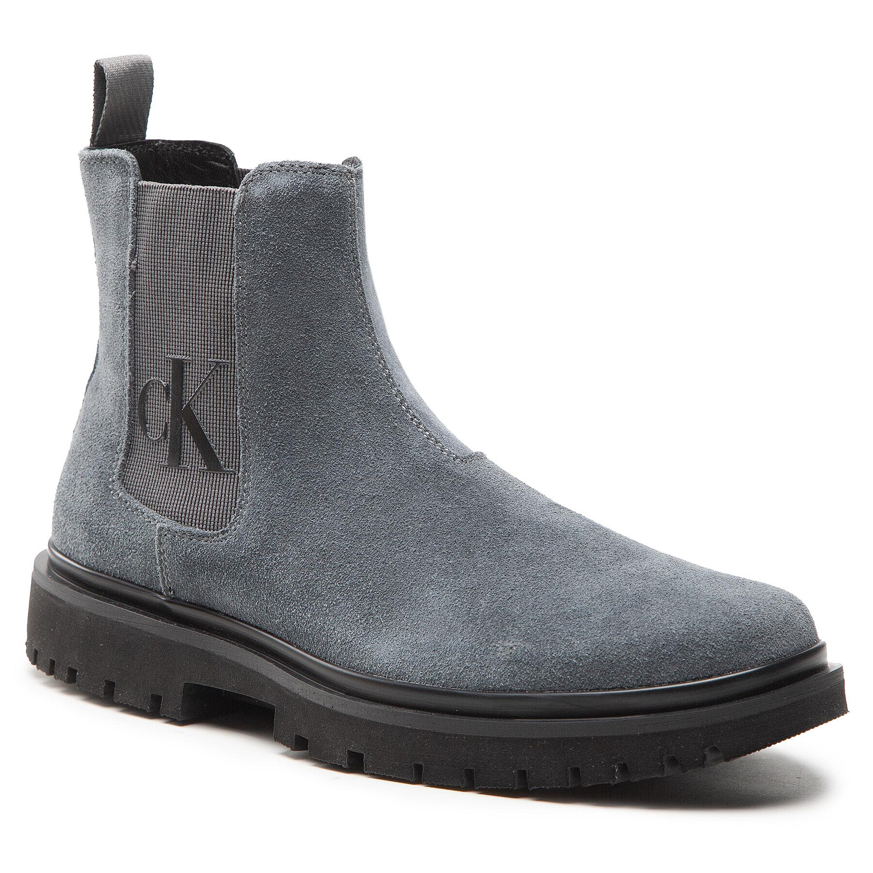 Calvin Klein Jeans Kotníková obuv s elastickým prvkem Lug Mid Chelsea Boot YM0YM00271 Šedá - Pepit.cz