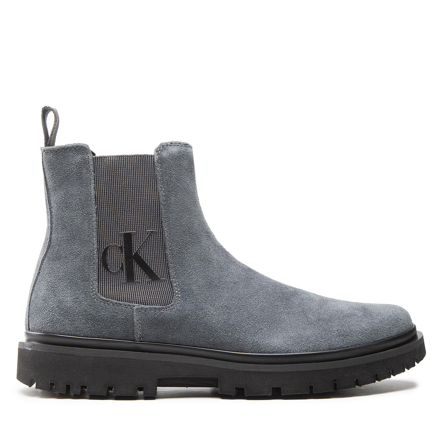 Calvin Klein Jeans Kotníková obuv s elastickým prvkem Lug Mid Chelsea Boot YM0YM00271 Šedá - Pepit.cz