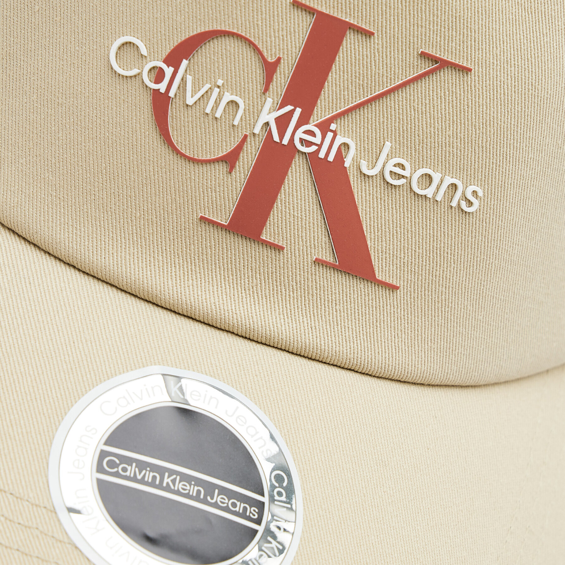 Calvin Klein Jeans Kšiltovka High Visual K50K509488 Béžová - Pepit.cz