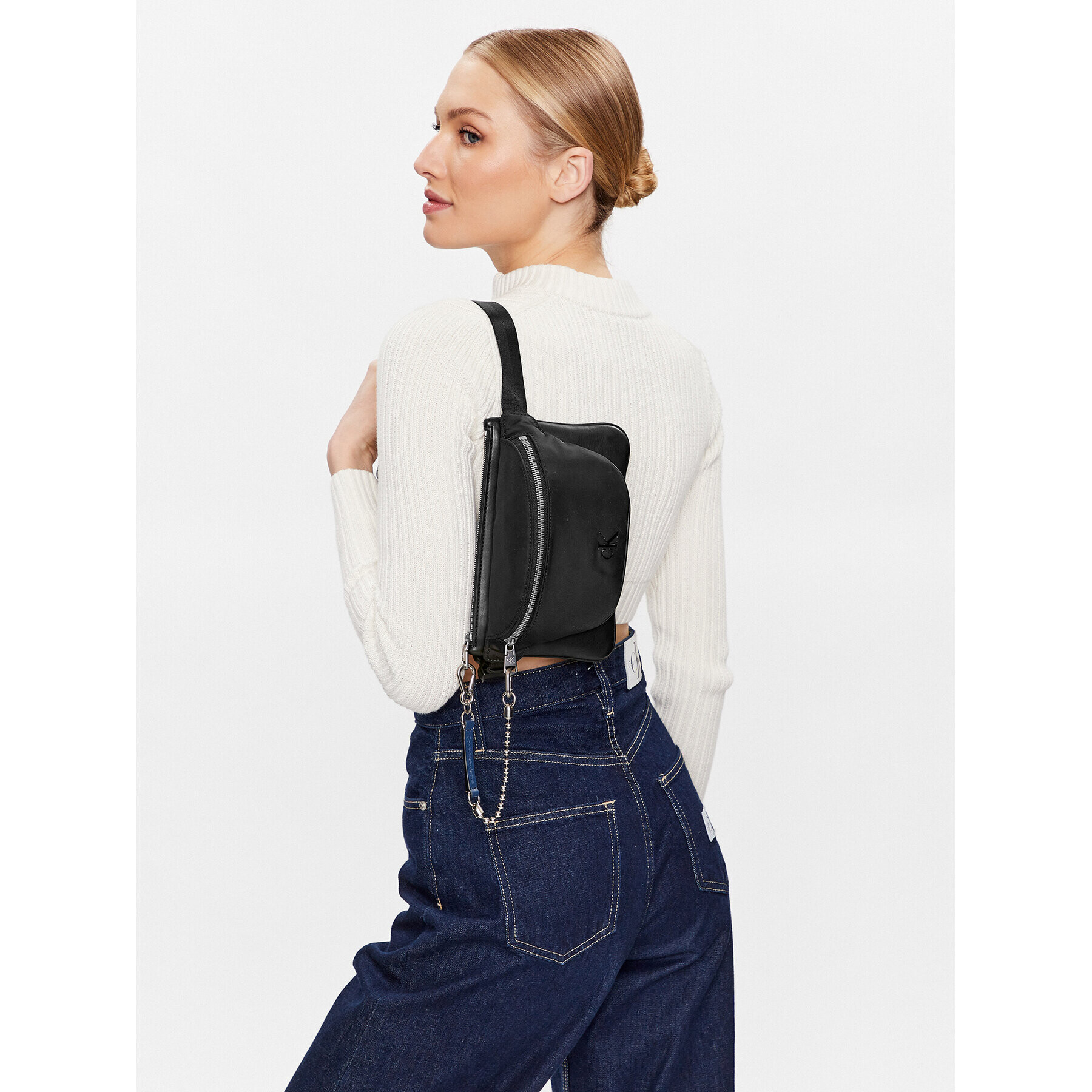 Calvin Klein Jeans Ledvinka Sculpted Waistbag14 Mix K60K610315 Černá - Pepit.cz