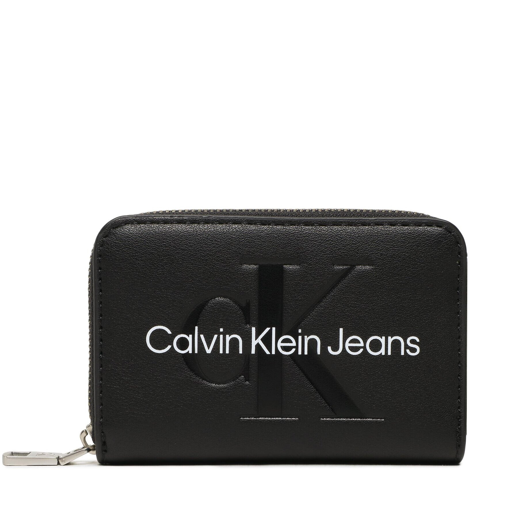 Calvin Klein Jeans Malá dámská peněženka Sculpted Med Zip Around K60K610405 Černá - Pepit.cz