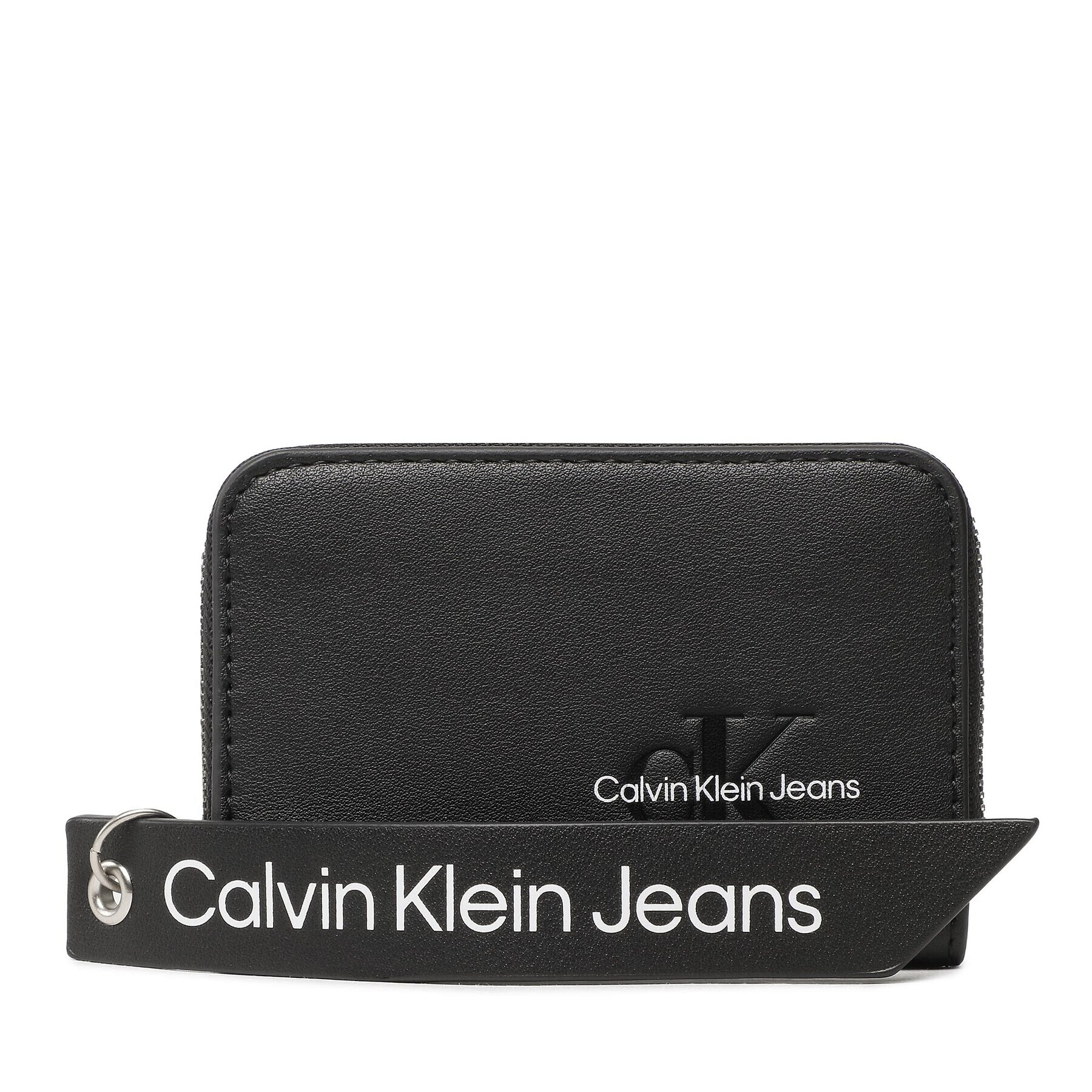 Calvin Klein Jeans Malá dámská peněženka Sculpted Med Zip Around Tag K60K610578 Černá - Pepit.cz