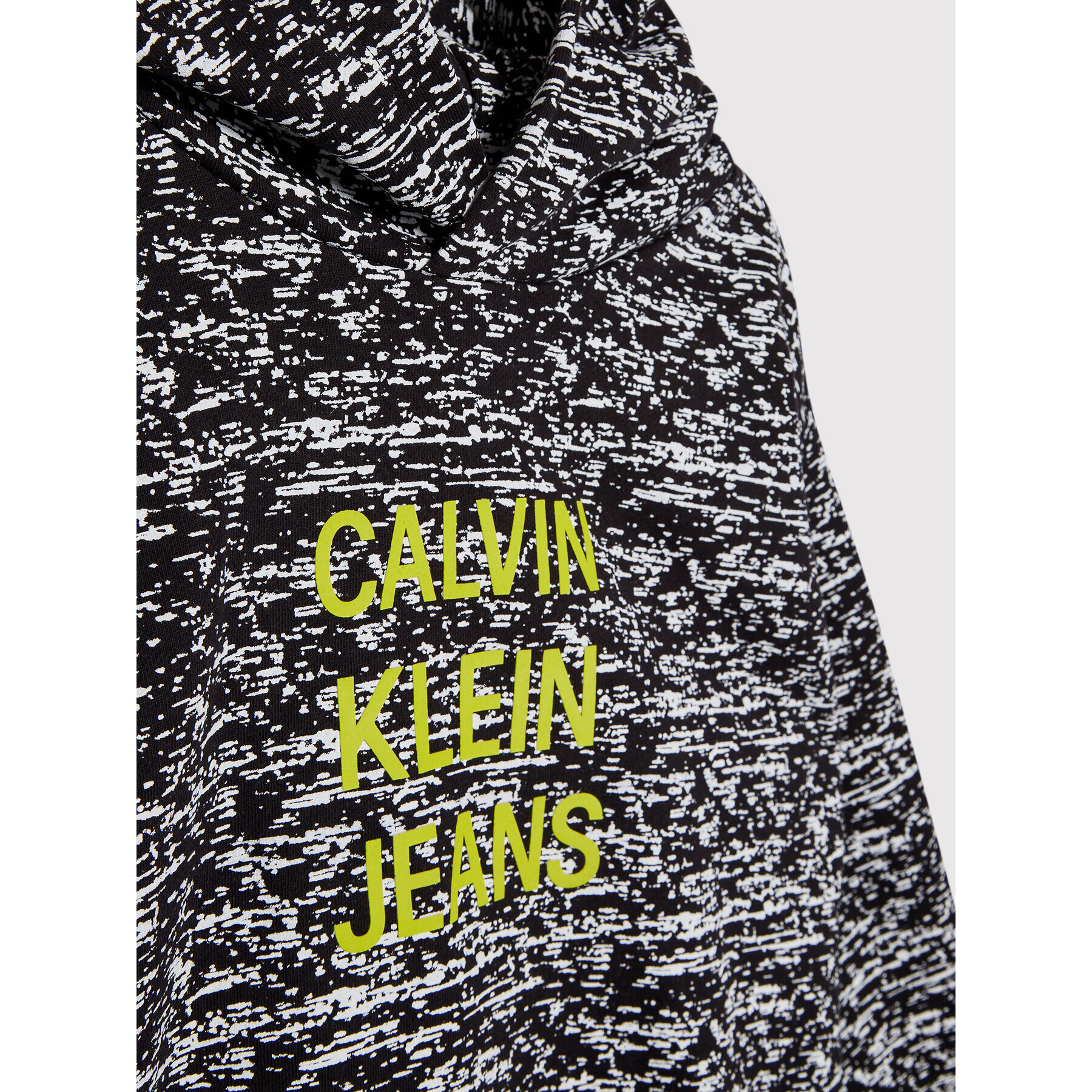 Calvin Klein Jeans Mikina Aop Noise IB0IB00988 Černá Regular Fit - Pepit.cz