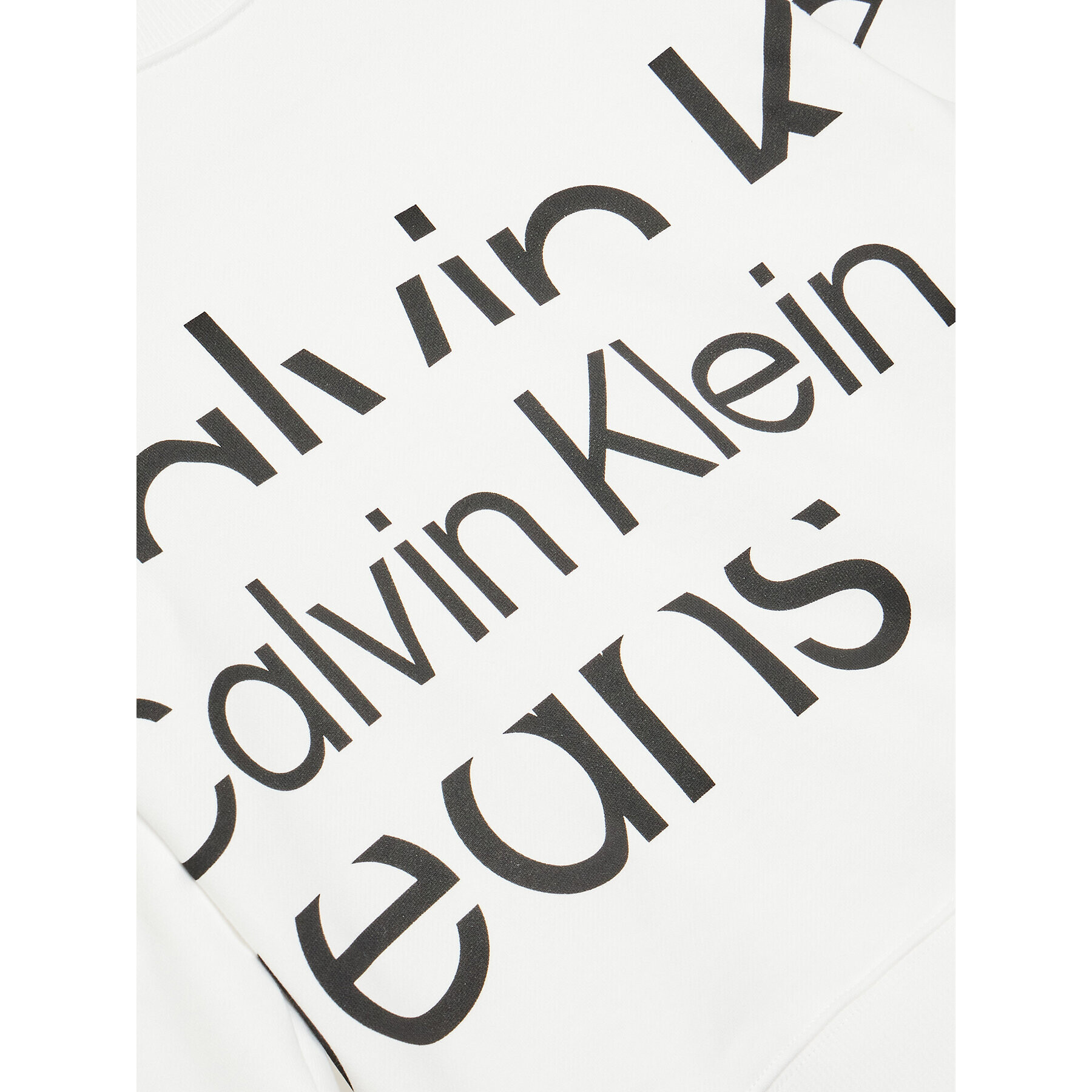 Calvin Klein Jeans Mikina Blown Up Logo IB0IB01629 Bílá Regular Fit - Pepit.cz