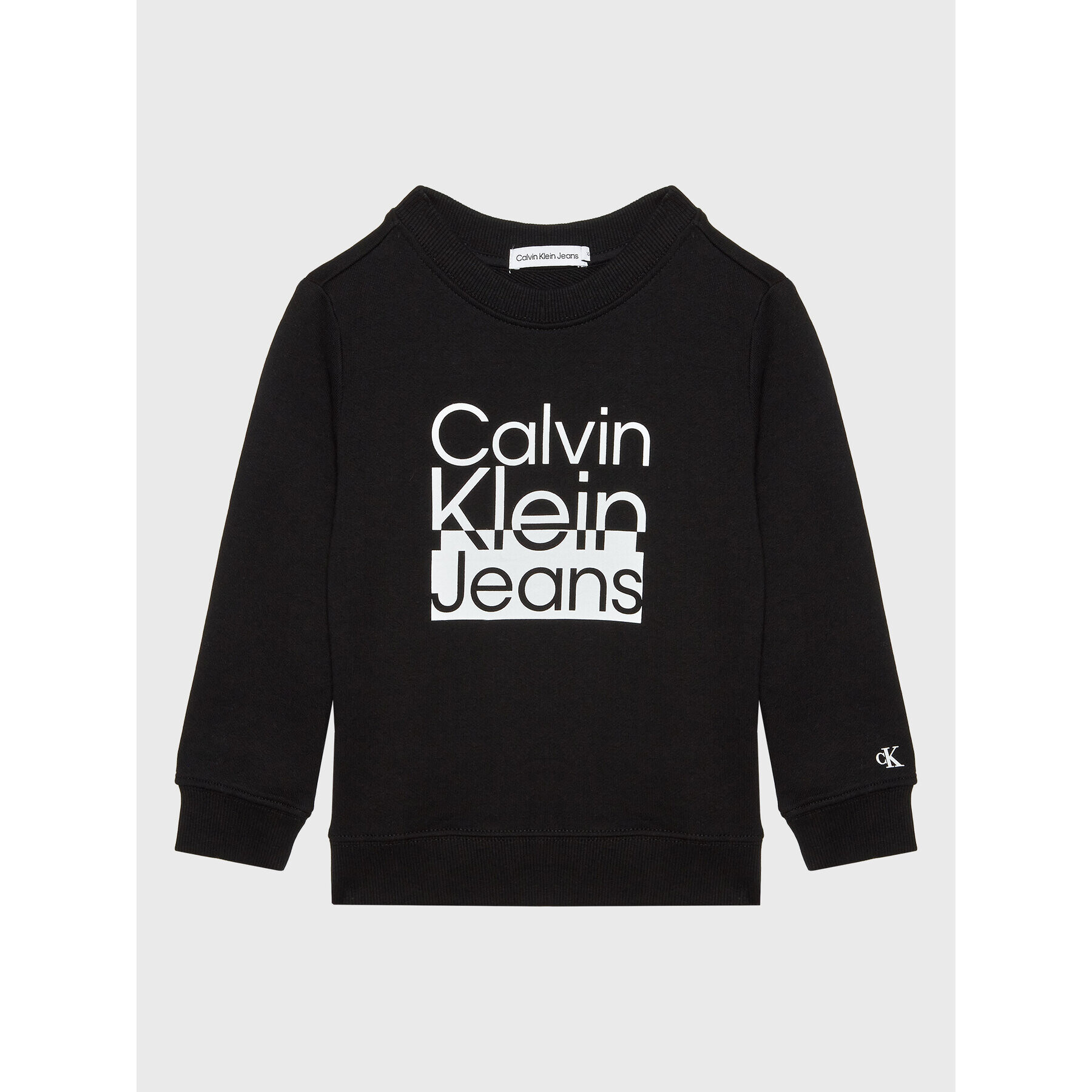 Calvin Klein Jeans Mikina Box Logo IB0IB01438 Černá Regular Fit - Pepit.cz