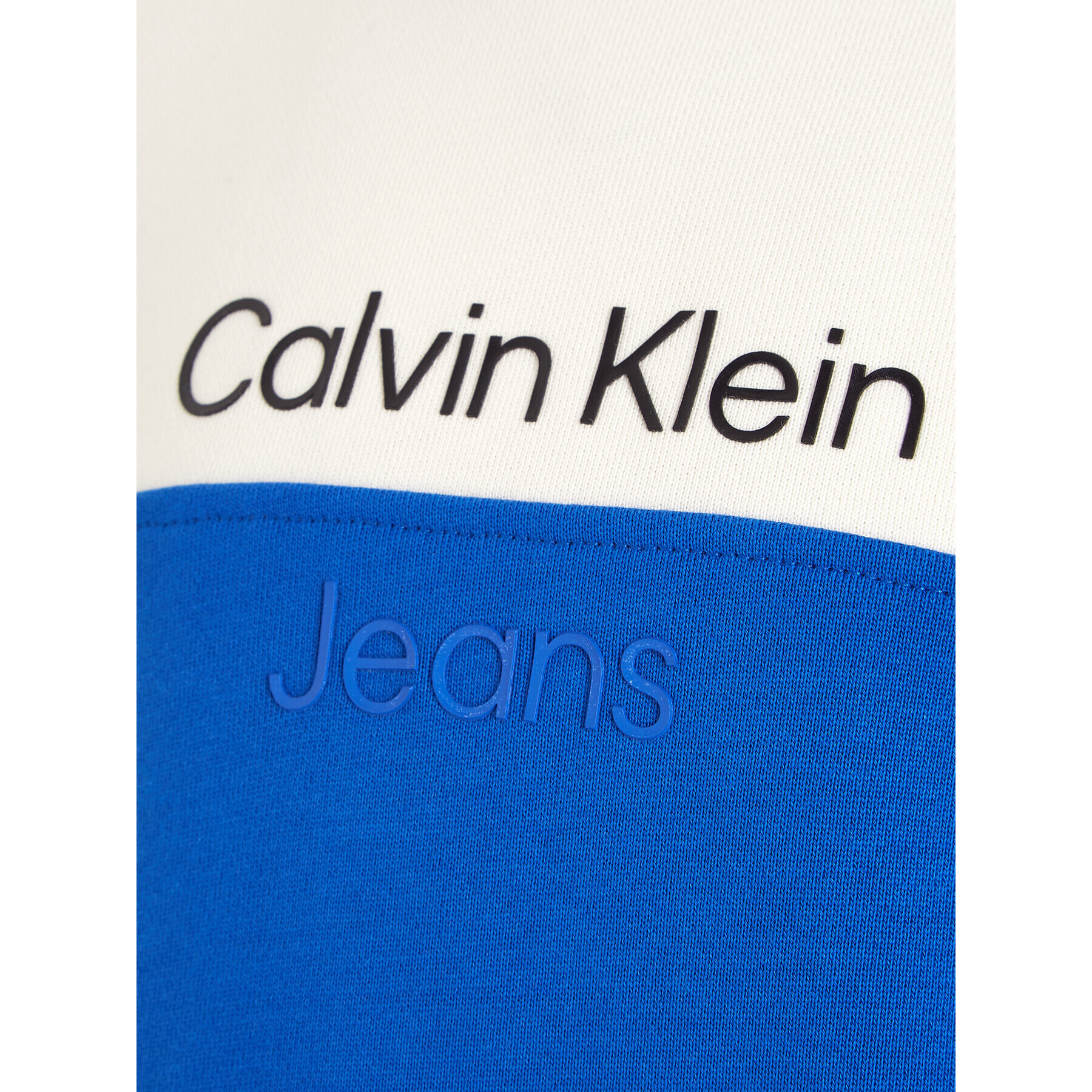 Calvin Klein Jeans Mikina Color Block IB0IB01866 Modrá Regular Fit - Pepit.cz