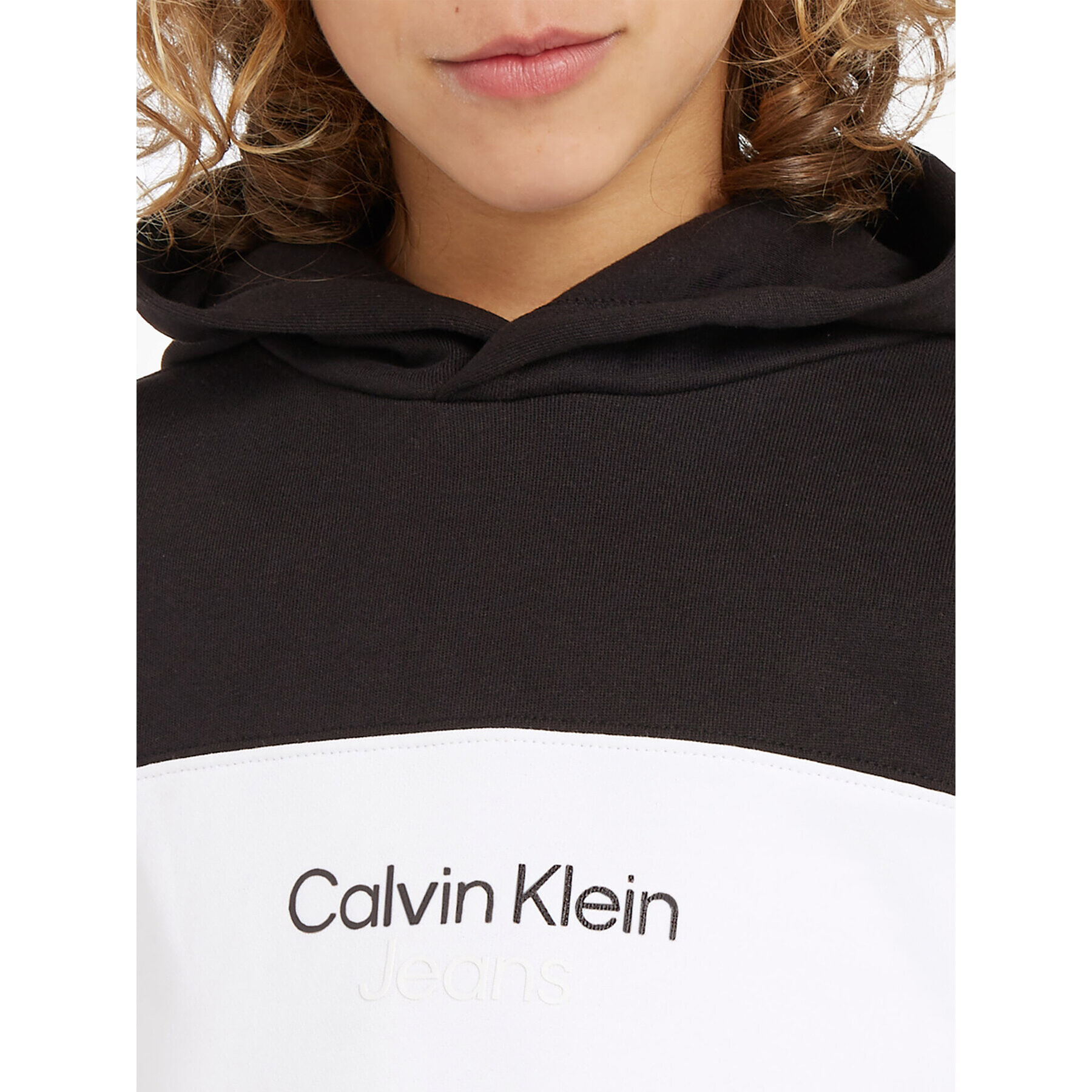 Calvin Klein Jeans Mikina Color Block IB0IB01892 Černá Regular Fit - Pepit.cz