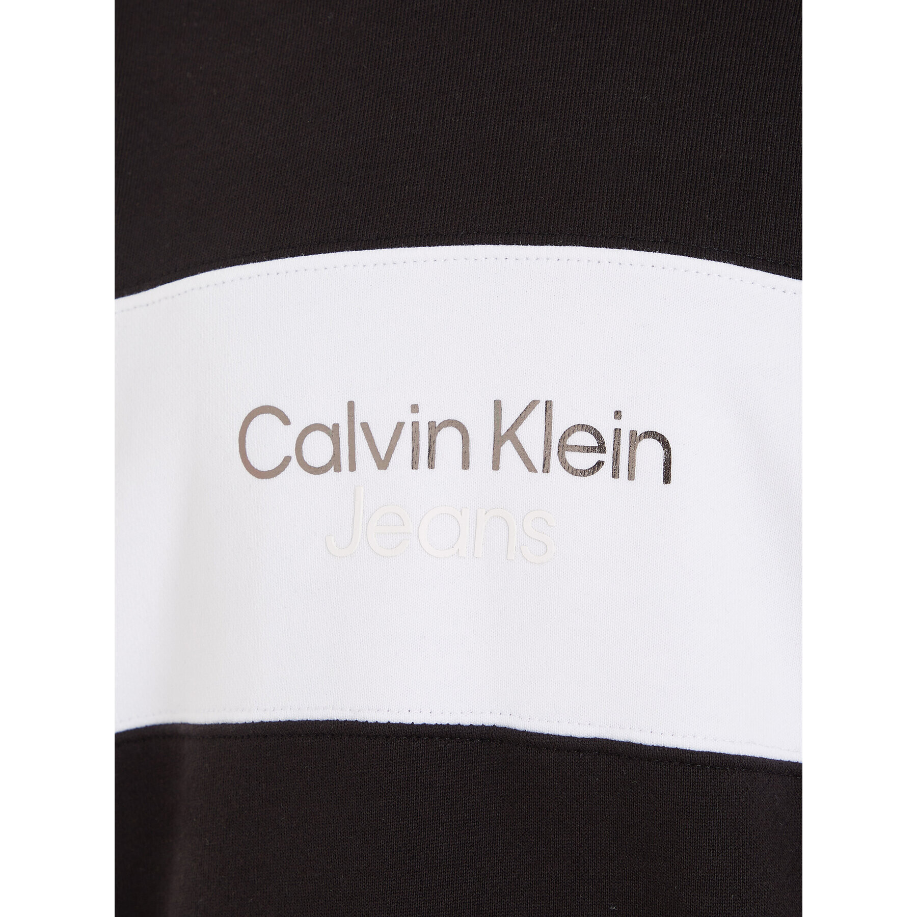 Calvin Klein Jeans Mikina Color Block IB0IB01892 Černá Regular Fit - Pepit.cz