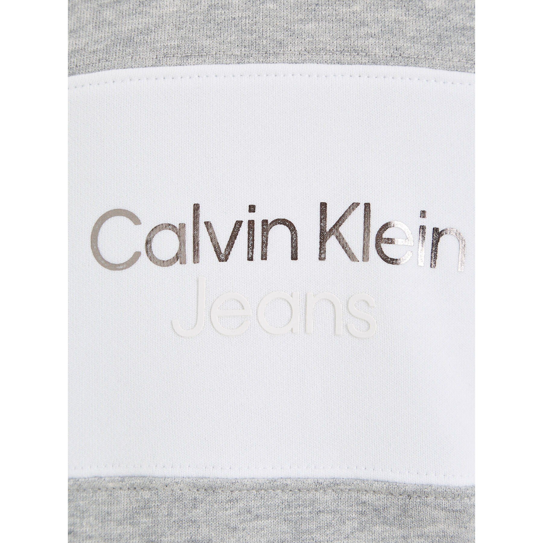 Calvin Klein Jeans Mikina Color Block IB0IB01892 Šedá Regular Fit - Pepit.cz