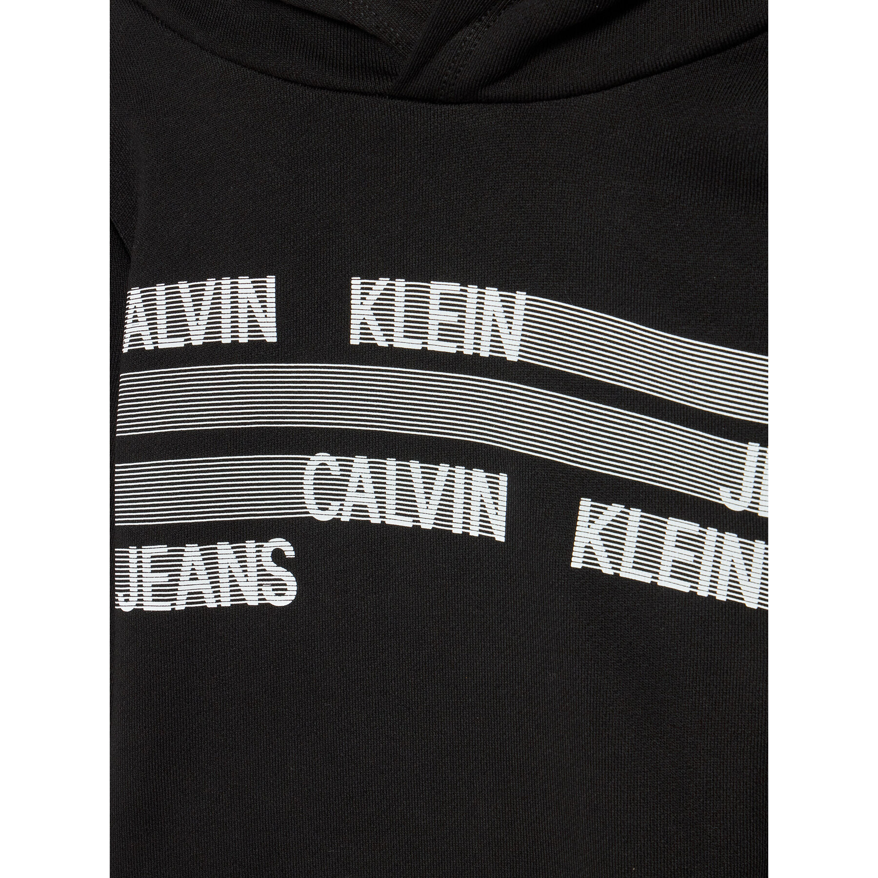 Calvin Klein Jeans Mikina Dimension Logo IB0IB00986 Černá Regular Fit - Pepit.cz