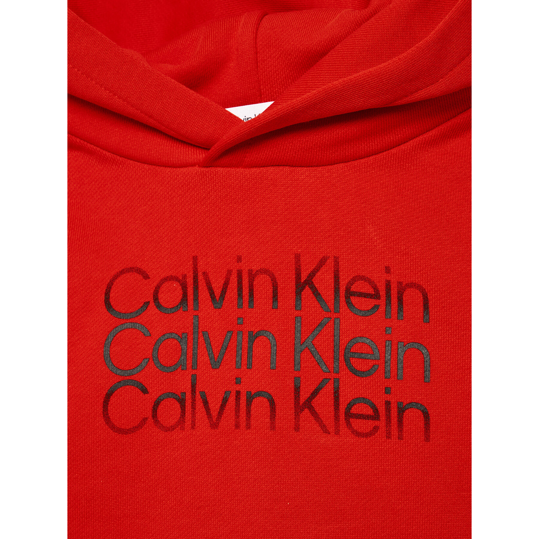 Calvin Klein Jeans Mikina Inst. Cut Off Logo IB0IB01160 Červená Regular Fit - Pepit.cz