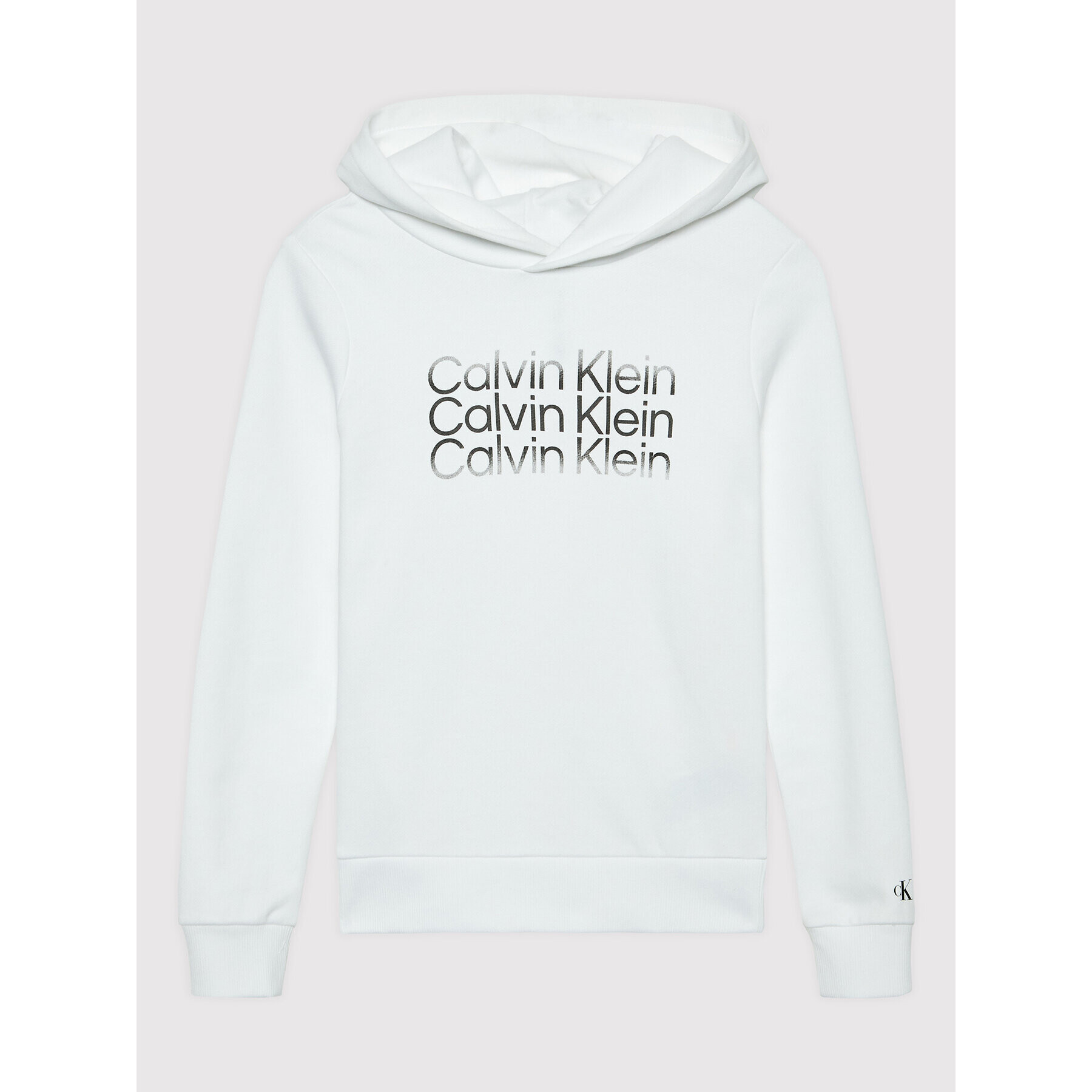 Calvin Klein Jeans Mikina Institutional Logo IB0IB01160 Bílá Regular Fit - Pepit.cz