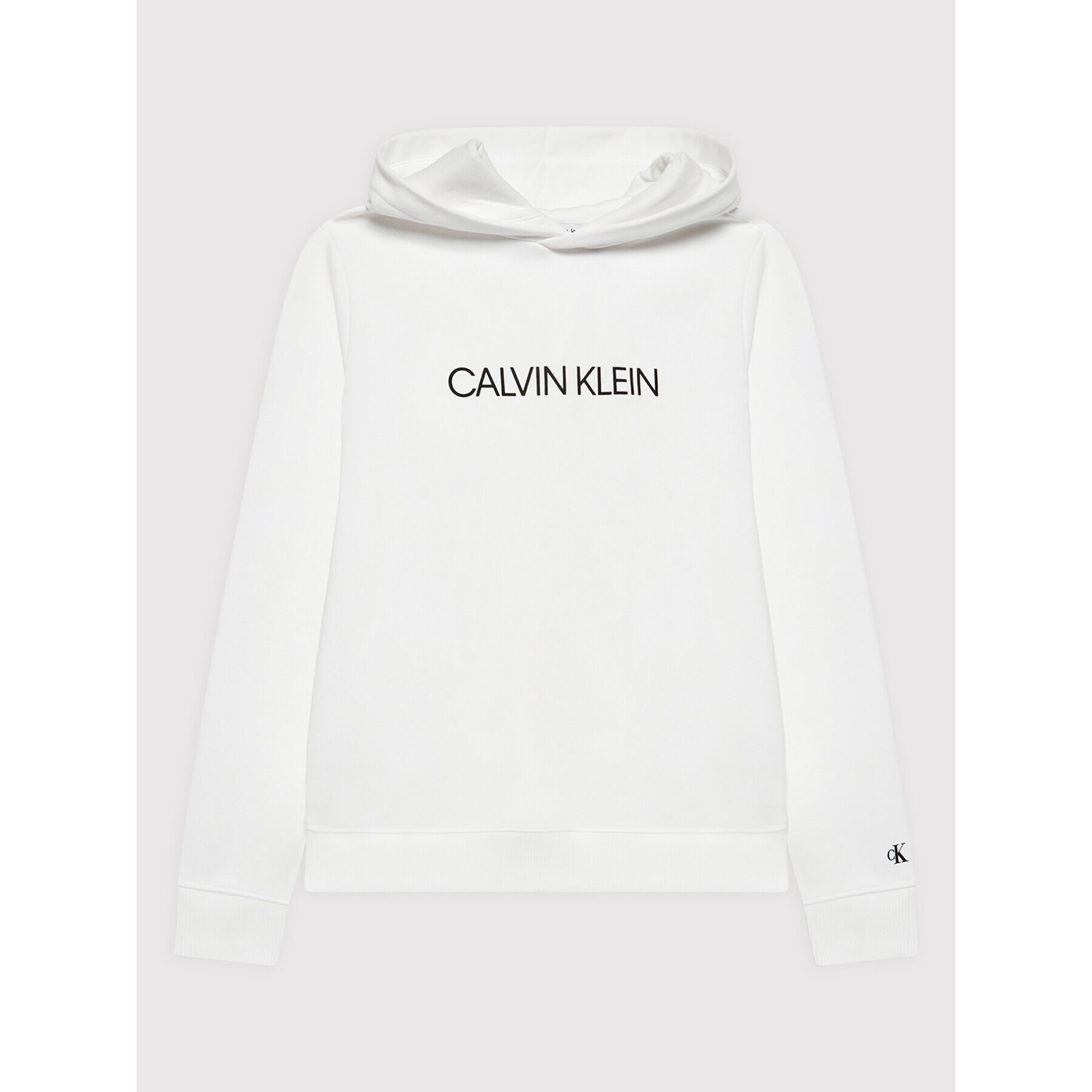 Calvin Klein Jeans Mikina Institutional Logo IU0IU00163 Bílá Regular Fit - Pepit.cz