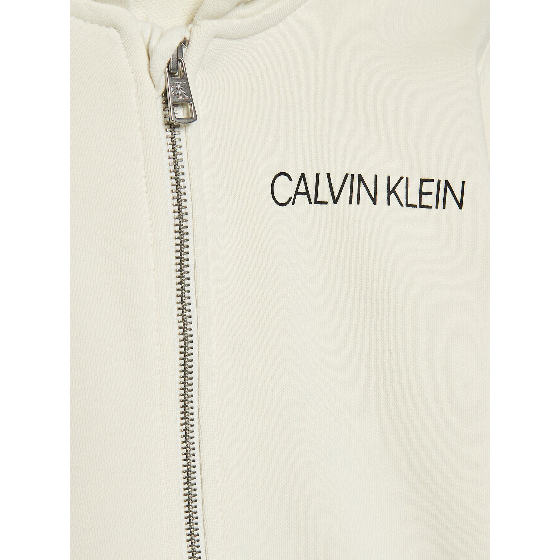 Calvin Klein Jeans Mikina Institutional Logo IU0IU00292 Écru Regular Fit - Pepit.cz