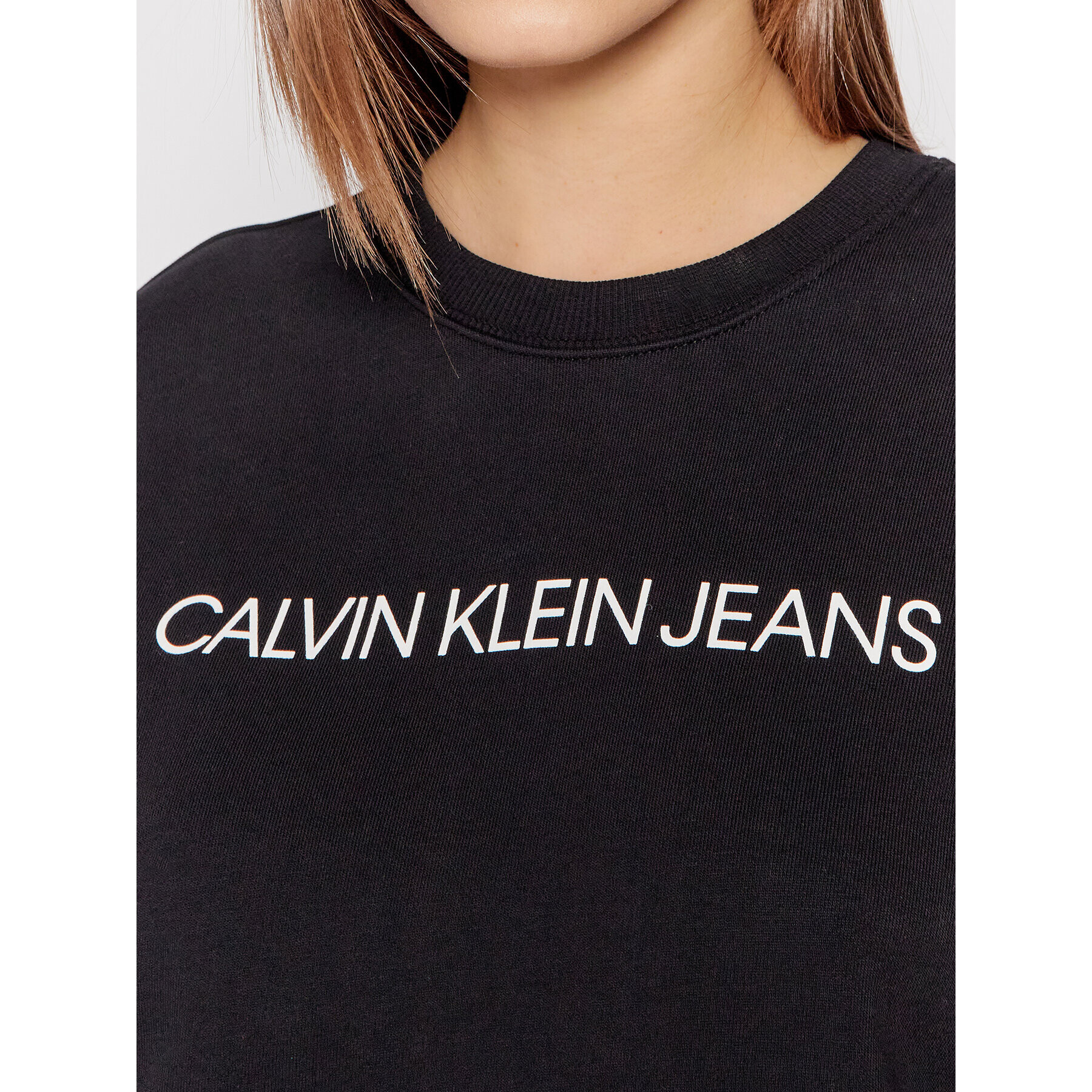 Calvin Klein Jeans Mikina J20J209761 Černá Regular Fit - Pepit.cz