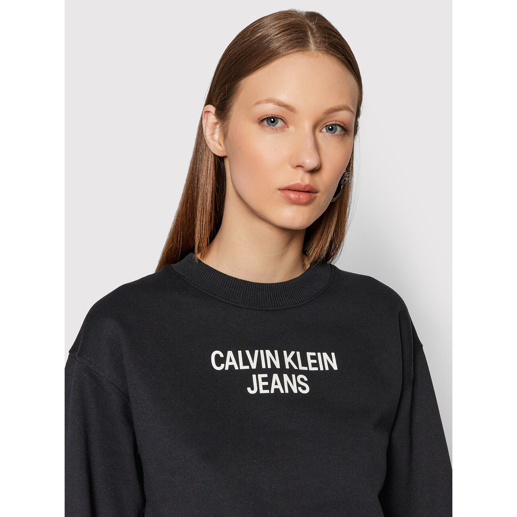 Calvin Klein Jeans Mikina J20J217298 Černá Regular Fit - Pepit.cz