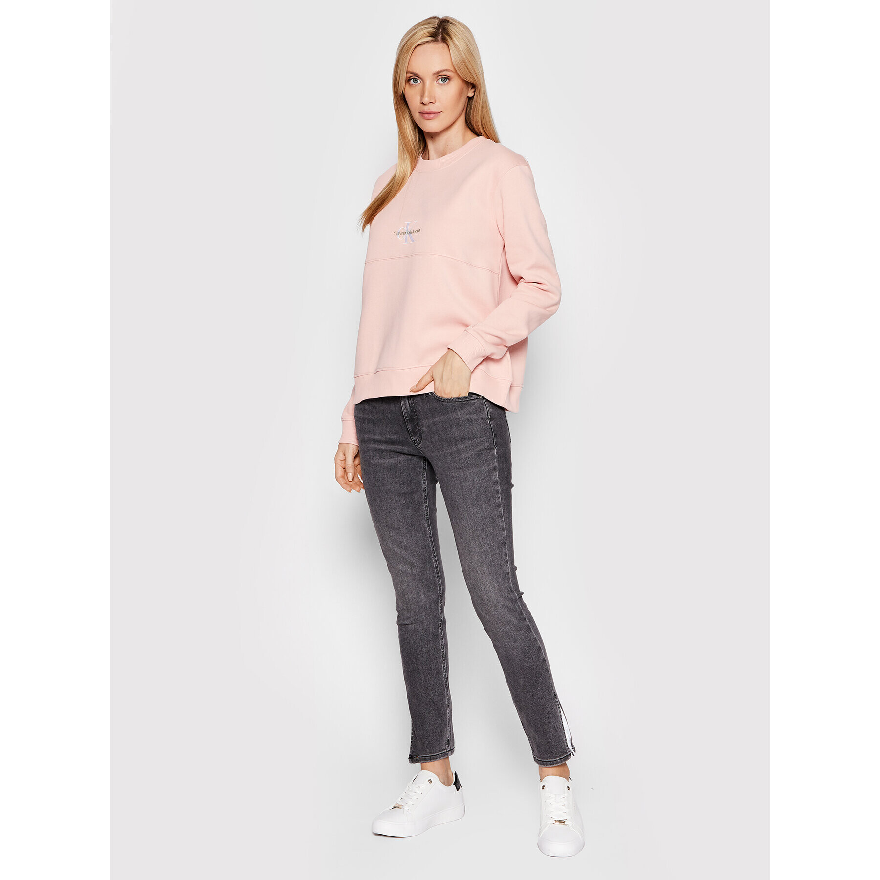 Calvin Klein Jeans Mikina J20J218982 Růžová Relaxed Fit - Pepit.cz