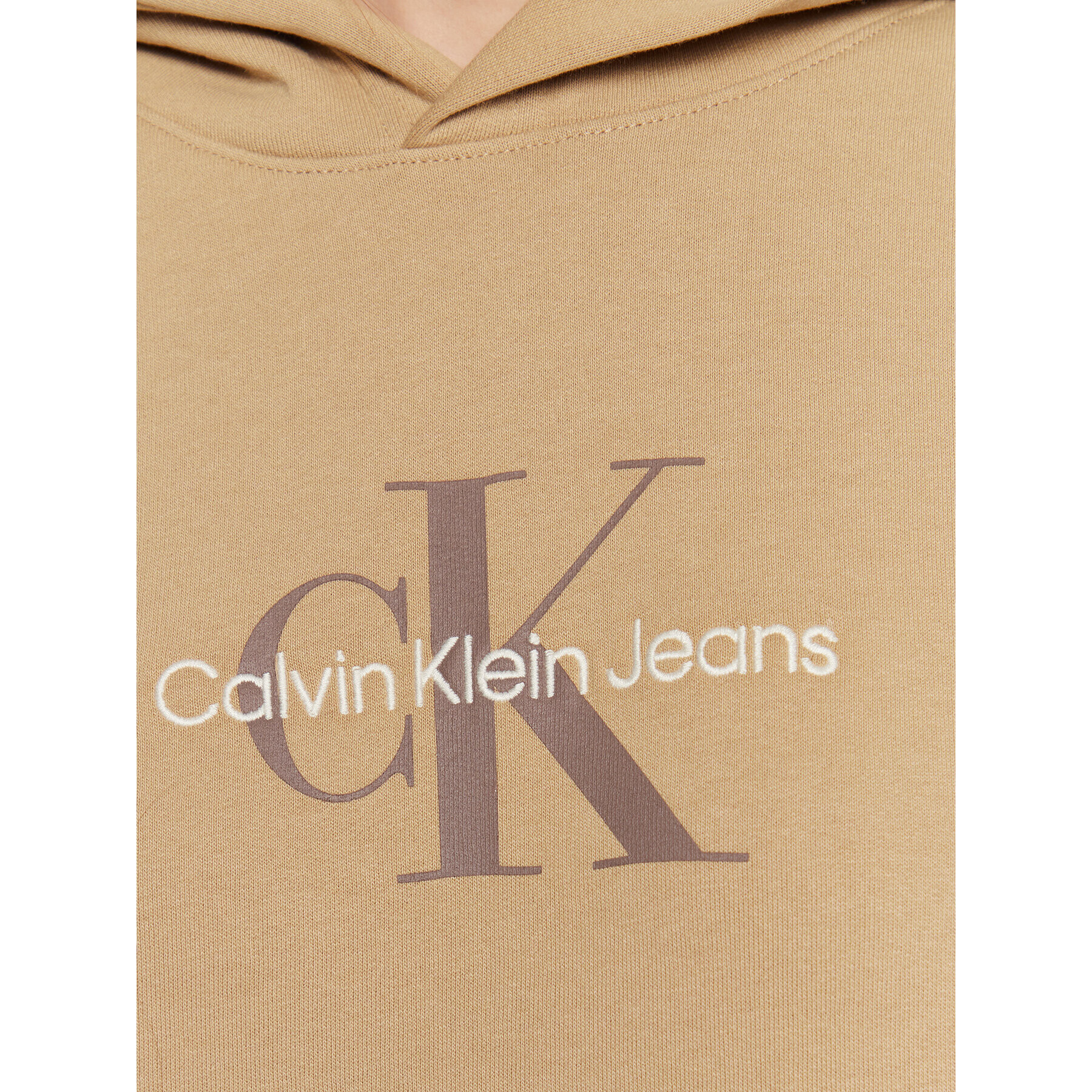 Calvin Klein Jeans Mikina J20J220427 Béžová Oversize - Pepit.cz