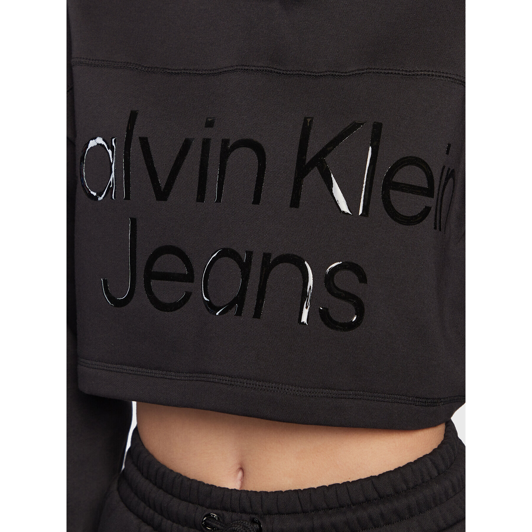 Calvin Klein Jeans Mikina J20J220560 Černá Relaxed Fit - Pepit.cz