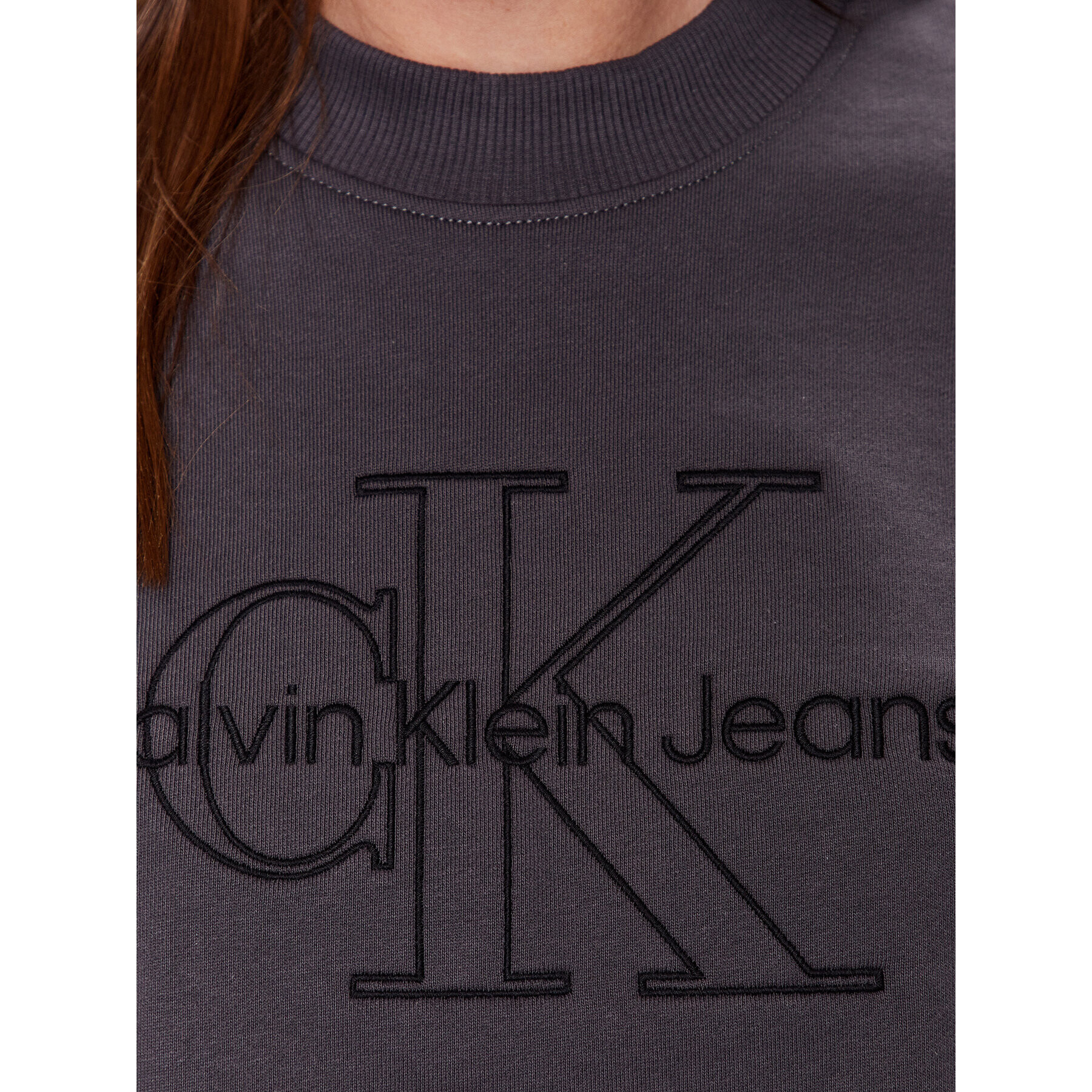 Calvin Klein Jeans Mikina J20J220696 Šedá Relaxed Fit - Pepit.cz