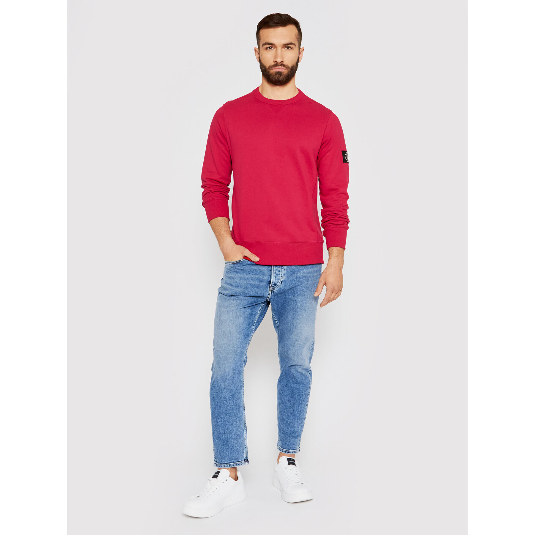 Calvin Klein Jeans Mikina J30J314035 Růžová Regular Fit - Pepit.cz