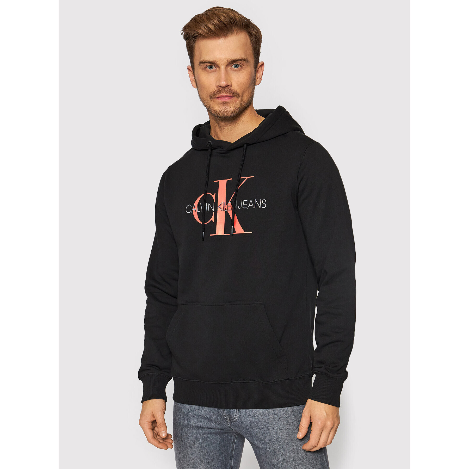 Calvin Klein Jeans Mikina J30J314557 Černá Regular Fit - Pepit.cz