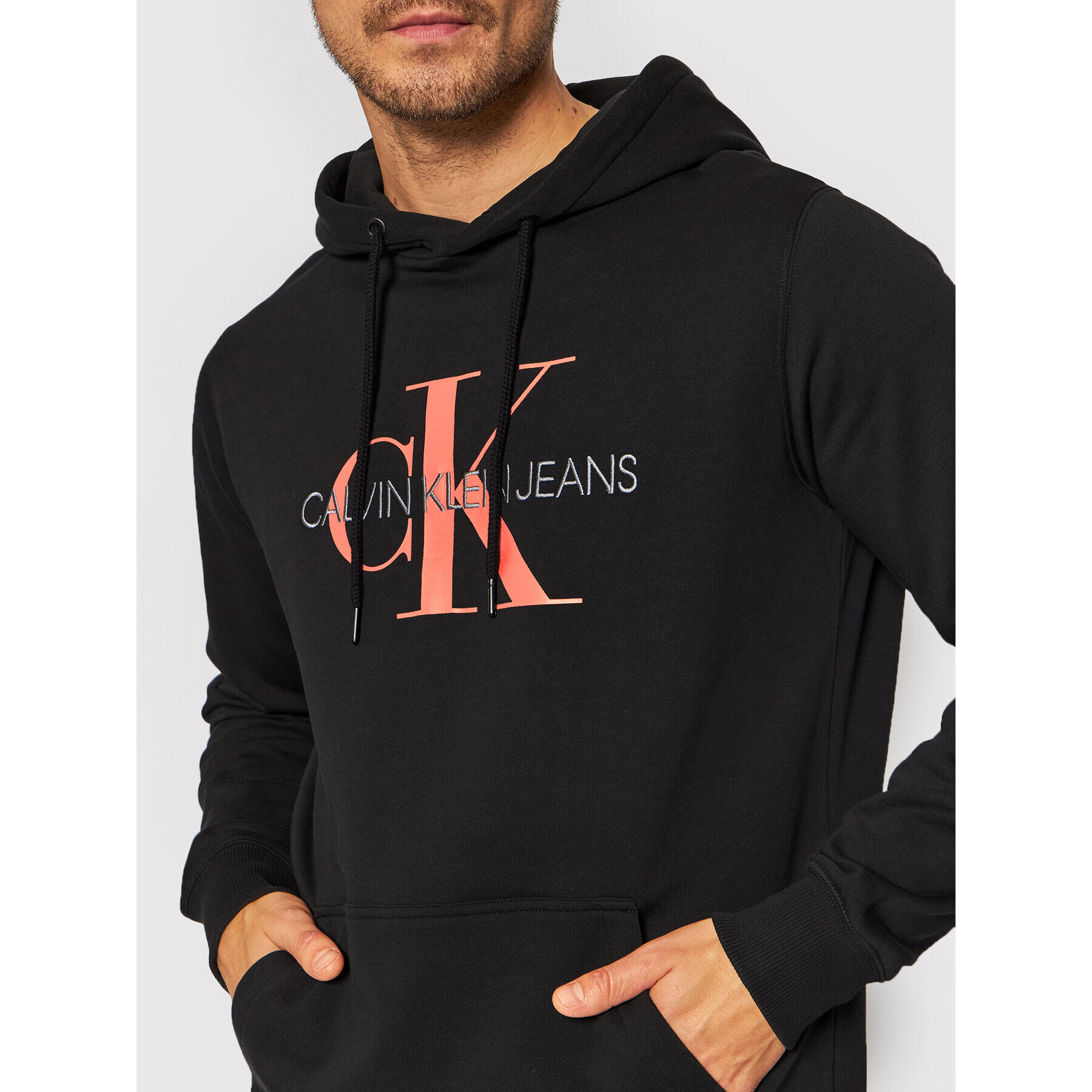 Calvin Klein Jeans Mikina J30J314557 Černá Regular Fit - Pepit.cz