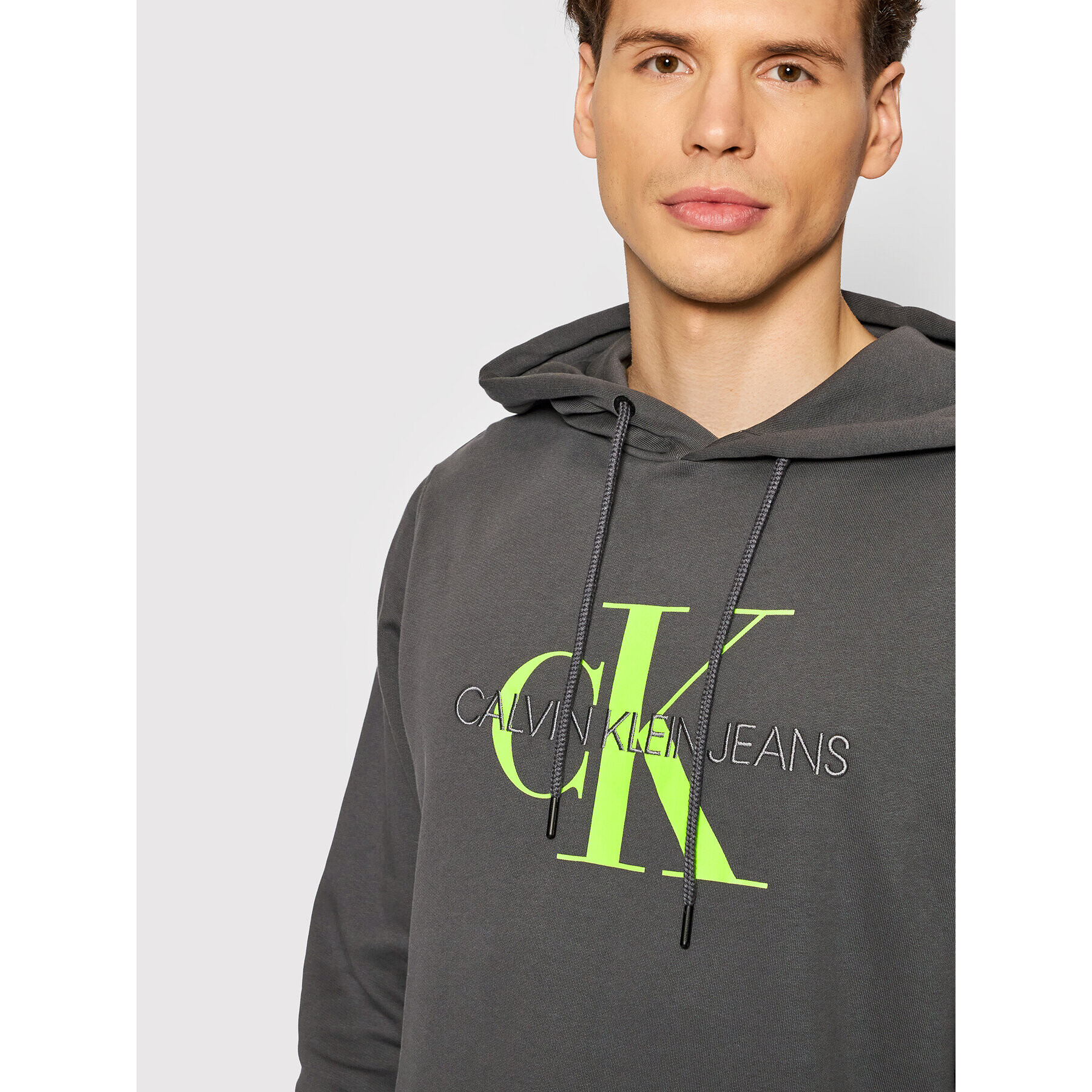 Calvin Klein Jeans Mikina J30J314557 Šedá Regular Fit - Pepit.cz