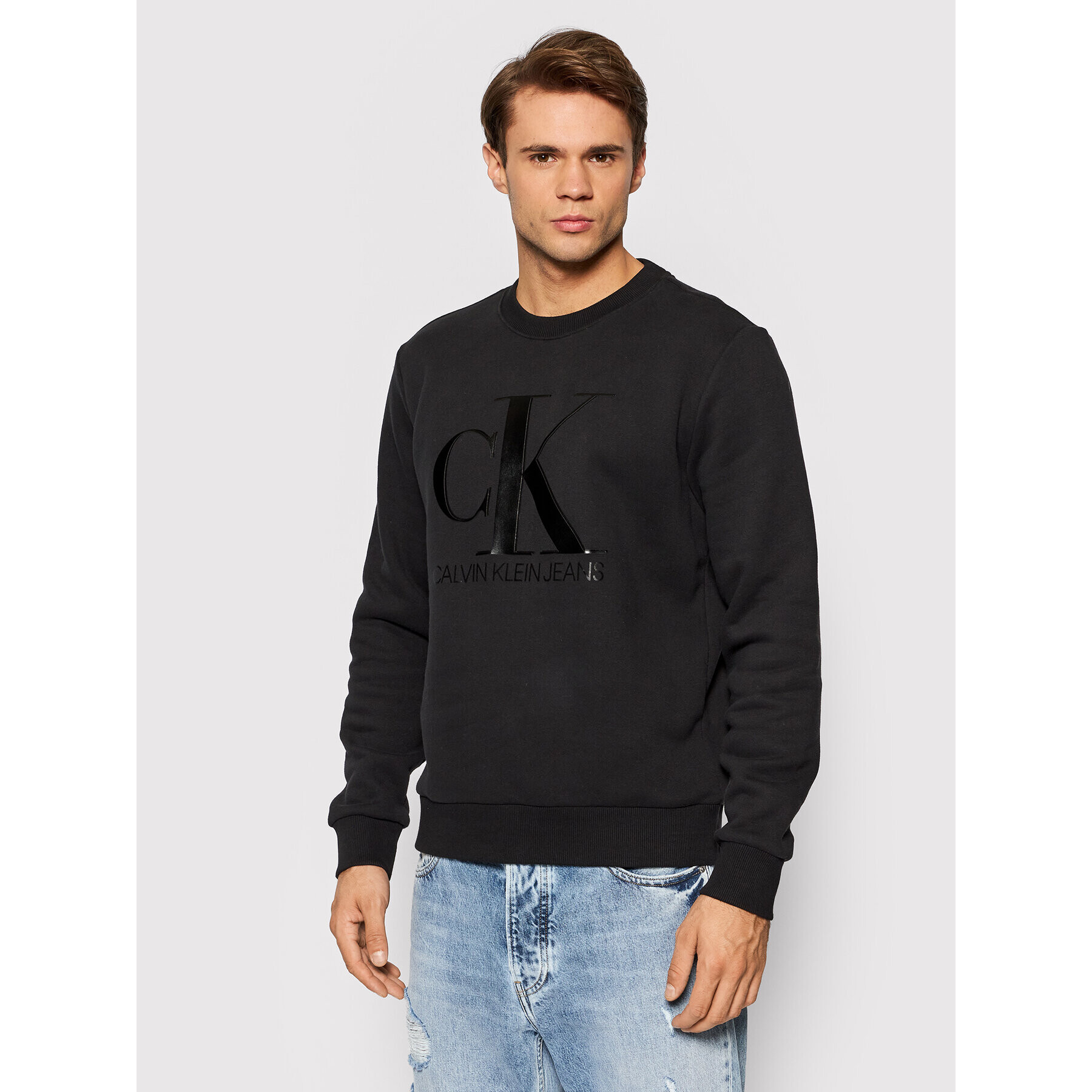 Calvin Klein Jeans Mikina J30J318177 Černá Regular Fit - Pepit.cz