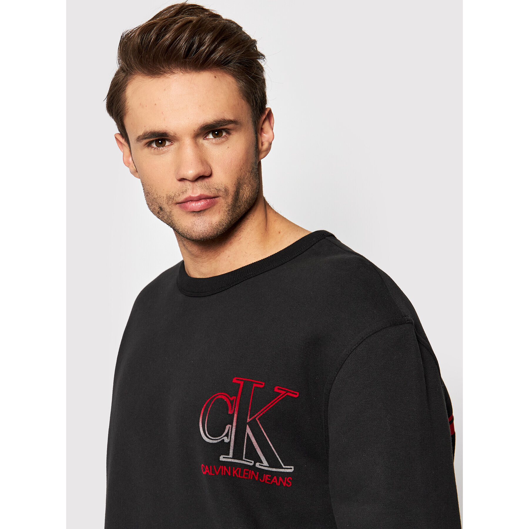 Calvin Klein Jeans Mikina J30J318754 Černá Regular Fit - Pepit.cz