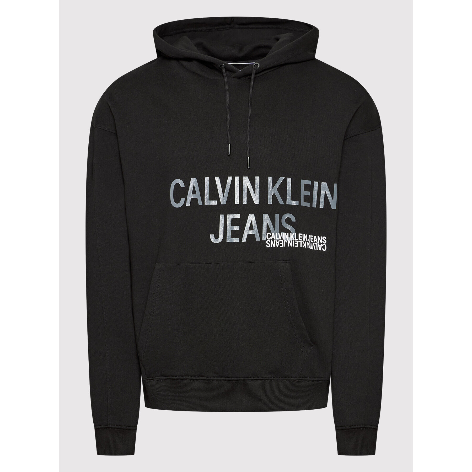 Calvin Klein Jeans Mikina J30J318801 Černá Relaxed Fit - Pepit.cz