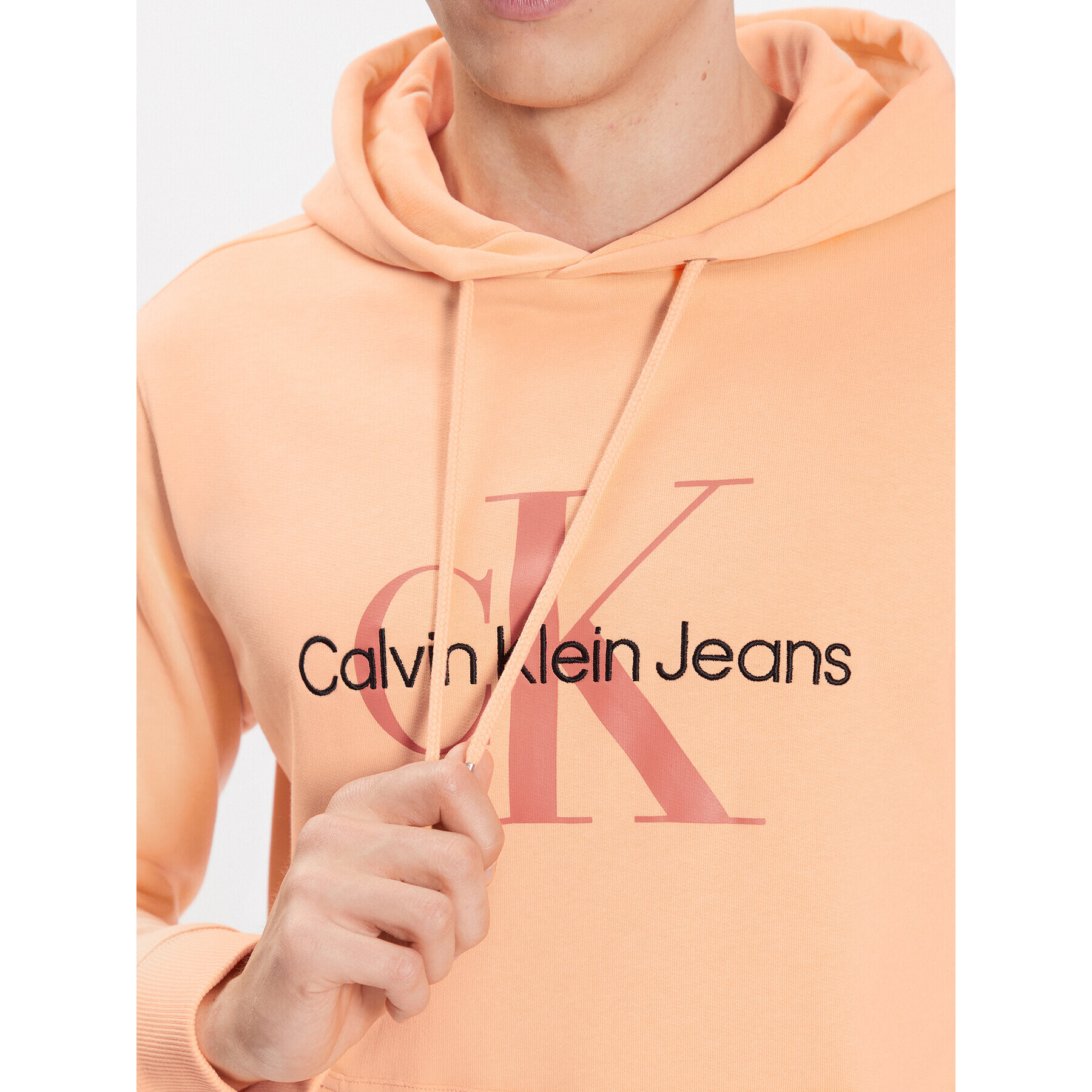 Calvin Klein Jeans Mikina J30J320805 Oranžová Regular Fit - Pepit.cz