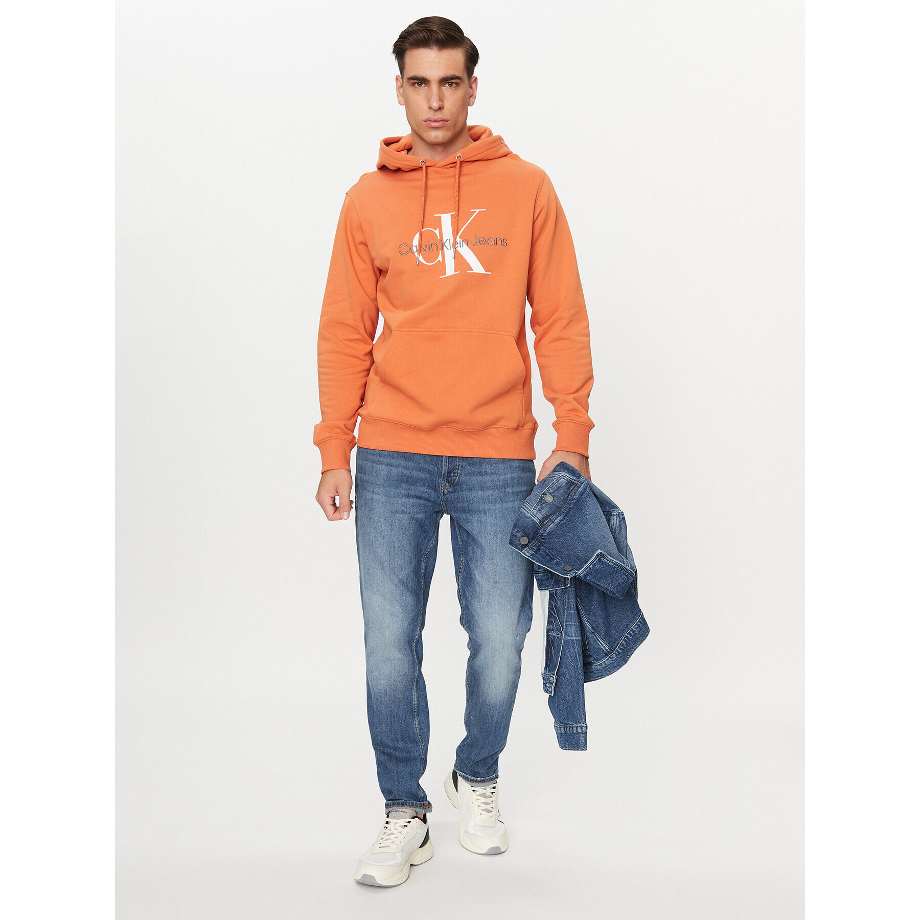 Calvin Klein Jeans Mikina J30J320805 Oranžová Regular Fit - Pepit.cz