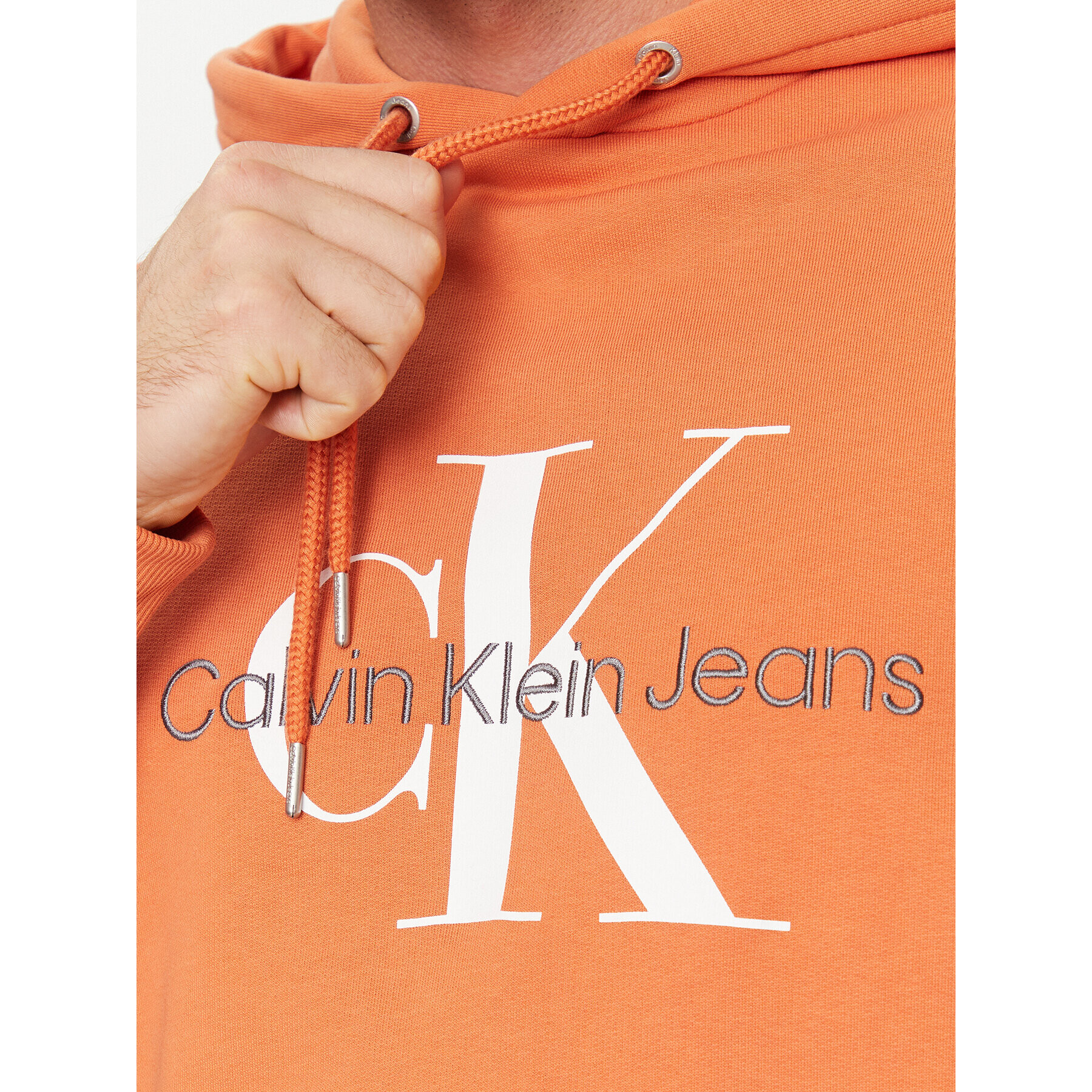 Calvin Klein Jeans Mikina J30J320805 Oranžová Regular Fit - Pepit.cz