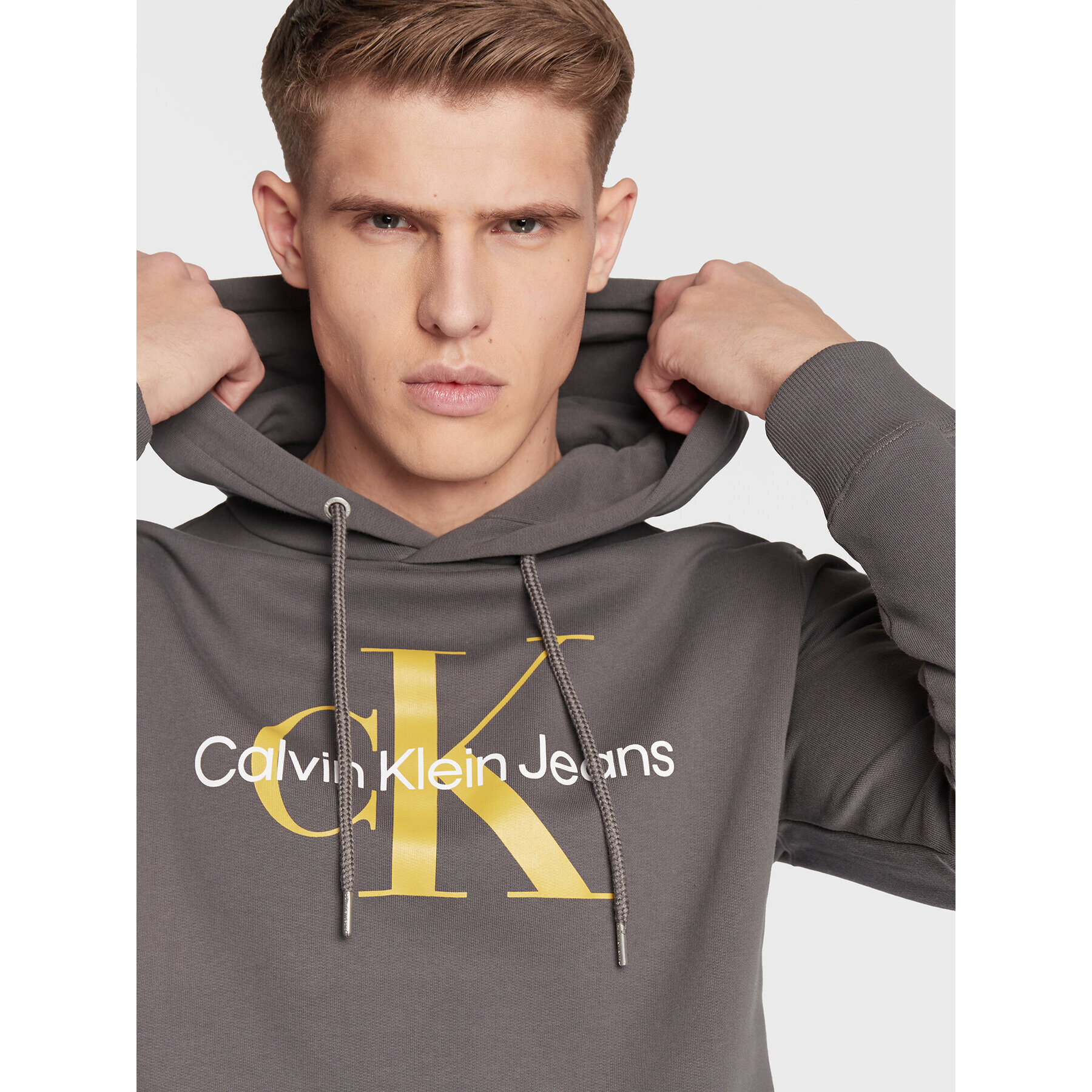 Calvin Klein Jeans Mikina J30J320805 Šedá Regular Fit - Pepit.cz