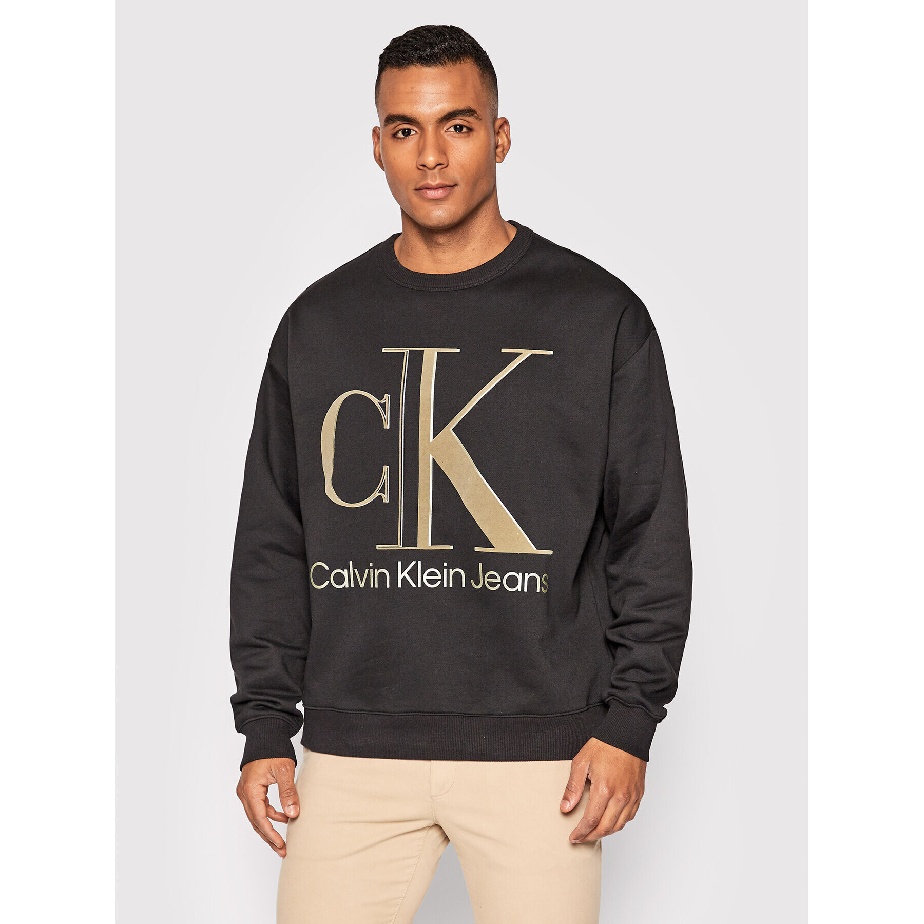 Calvin Klein Jeans Mikina J30J320845 Černá Regular Fit - Pepit.cz