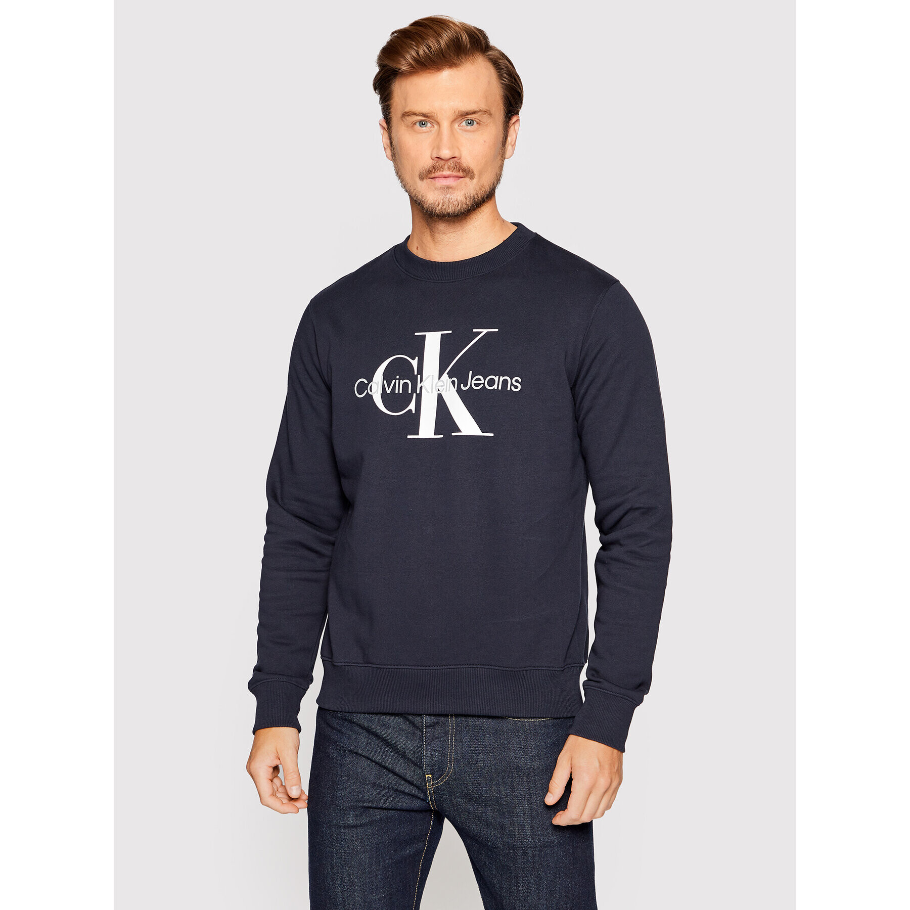 Calvin Klein Jeans Mikina J30J320933 Tmavomodrá Regular Fit - Pepit.cz