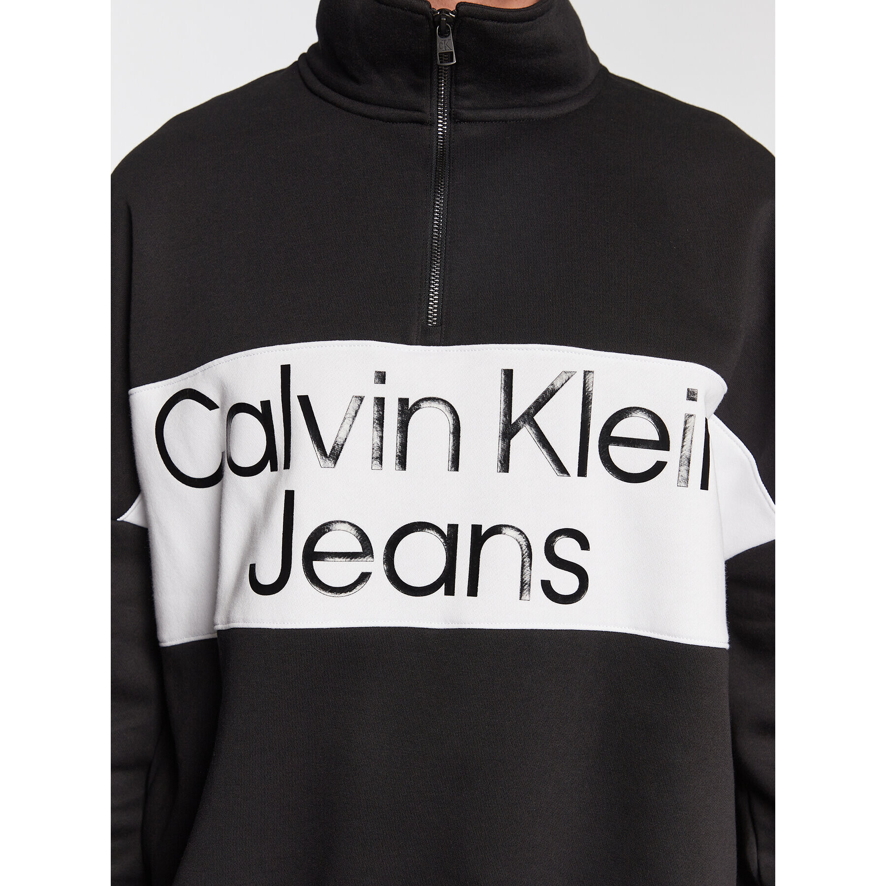 Calvin Klein Jeans Mikina J30J322630 Černá Relaxed Fit - Pepit.cz