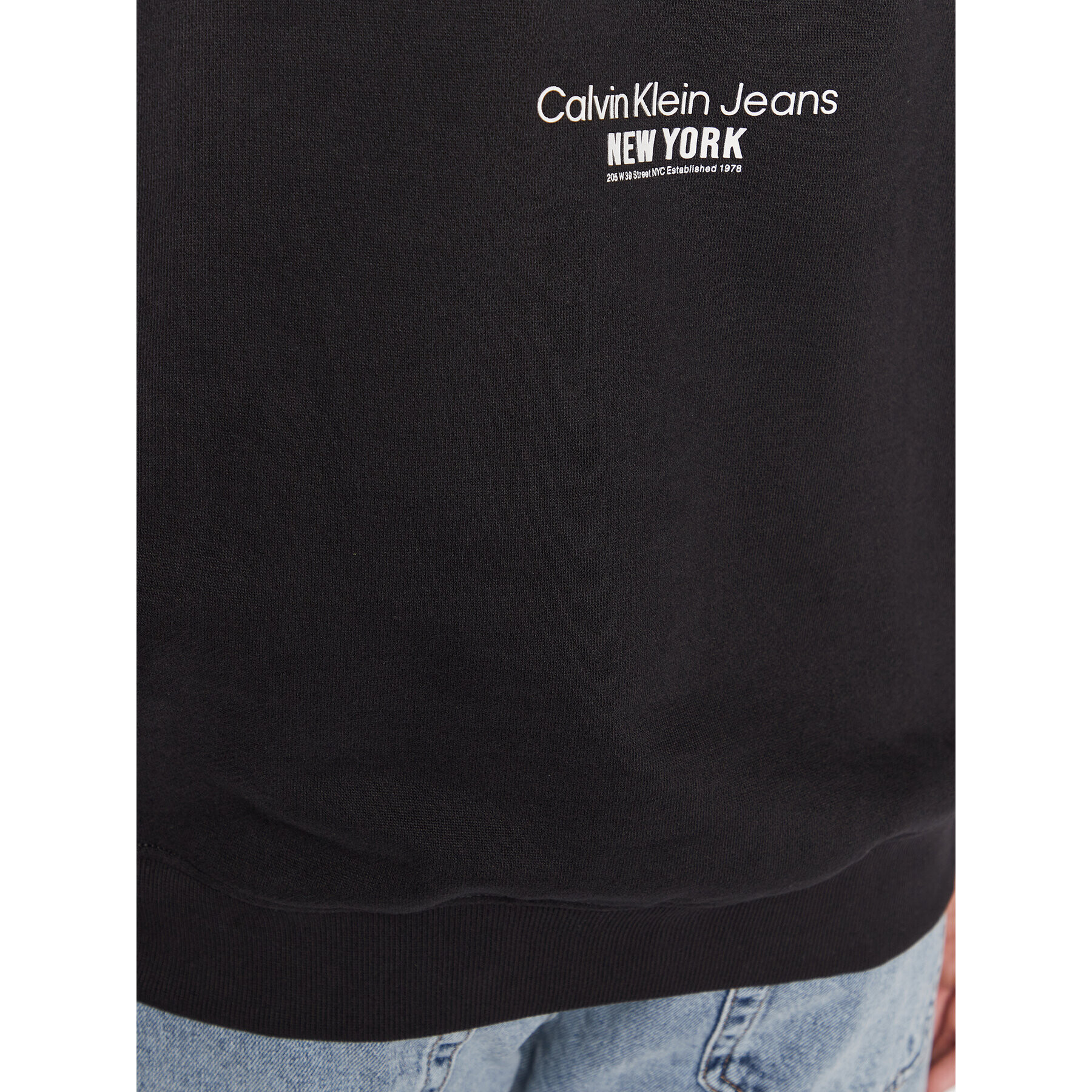 Calvin Klein Jeans Mikina J30J323156 Černá Oversize - Pepit.cz