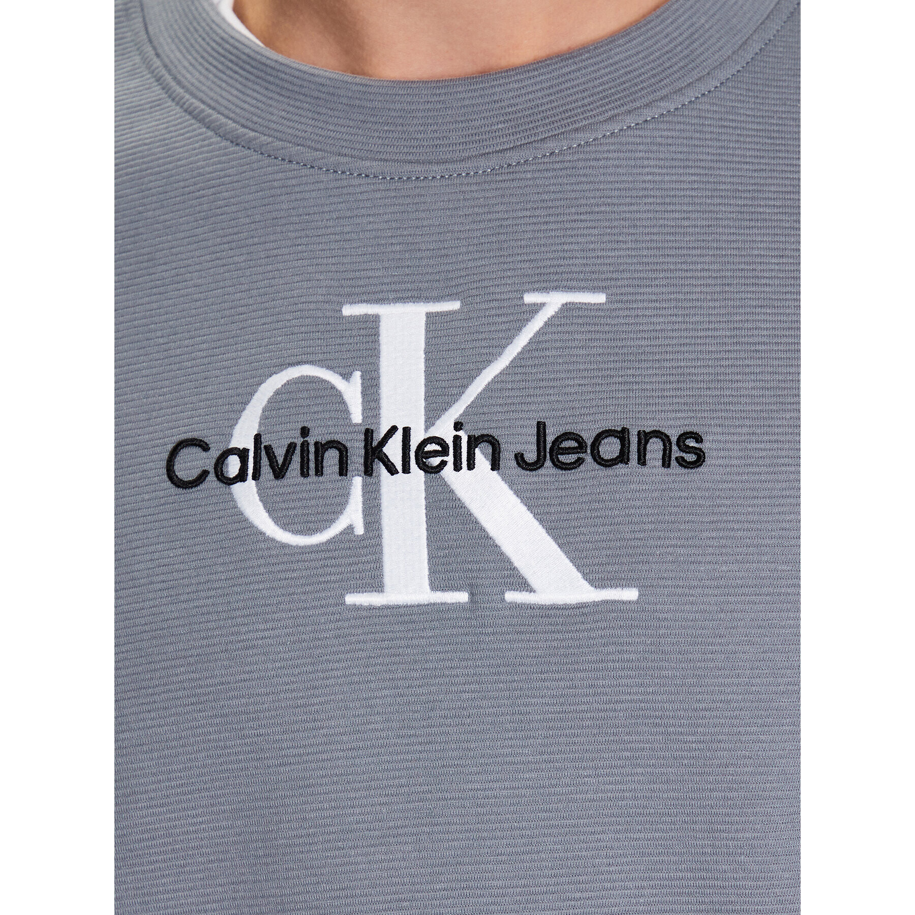 Calvin Klein Jeans Mikina J30J323160 Šedá Relaxed Fit - Pepit.cz