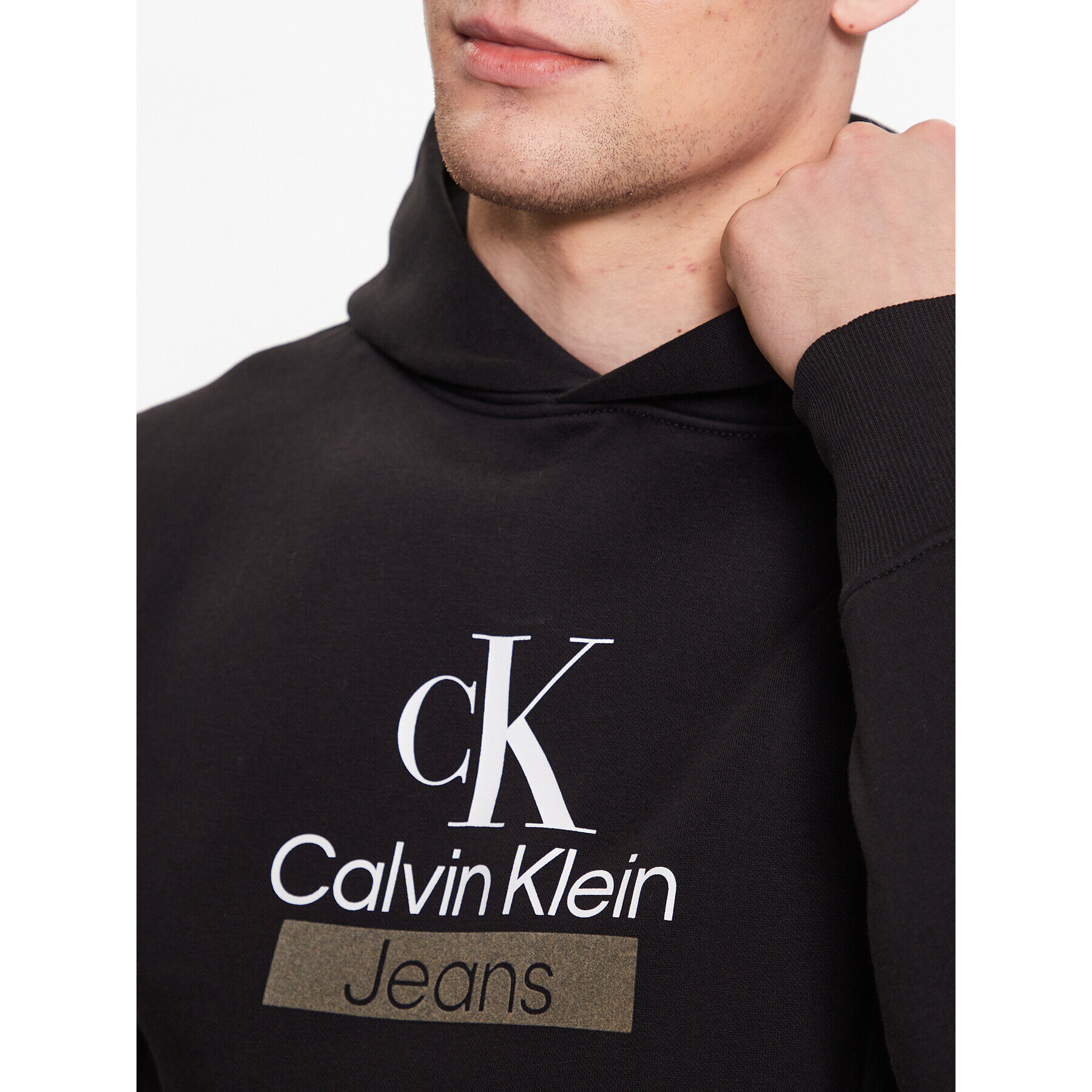 Calvin Klein Jeans Mikina J30J323762 Černá Regular Fit - Pepit.cz